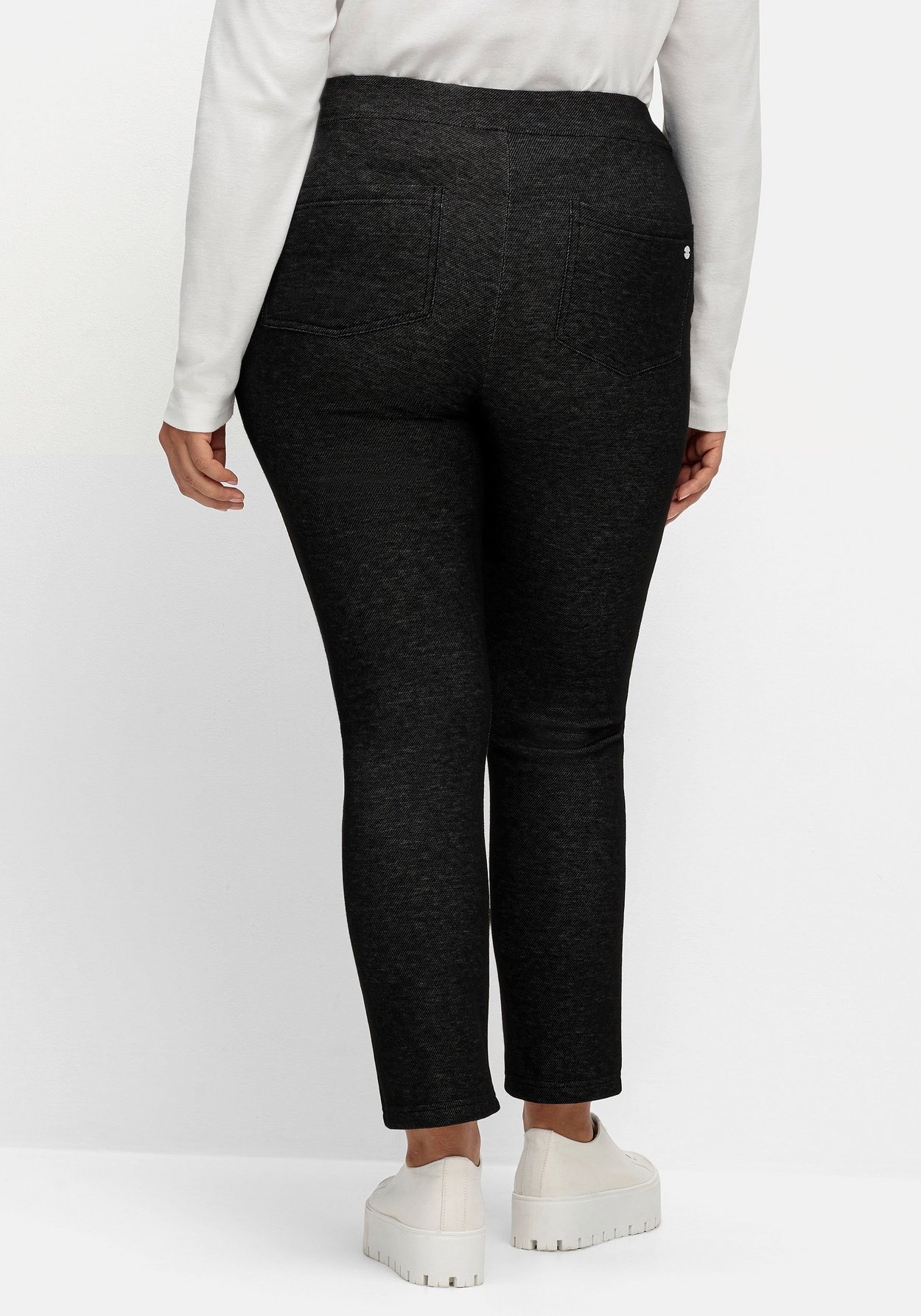 Sheego Leggings »Kuschelige, melierte Leggings aus weicher, leicht wärmender Melangequalität«