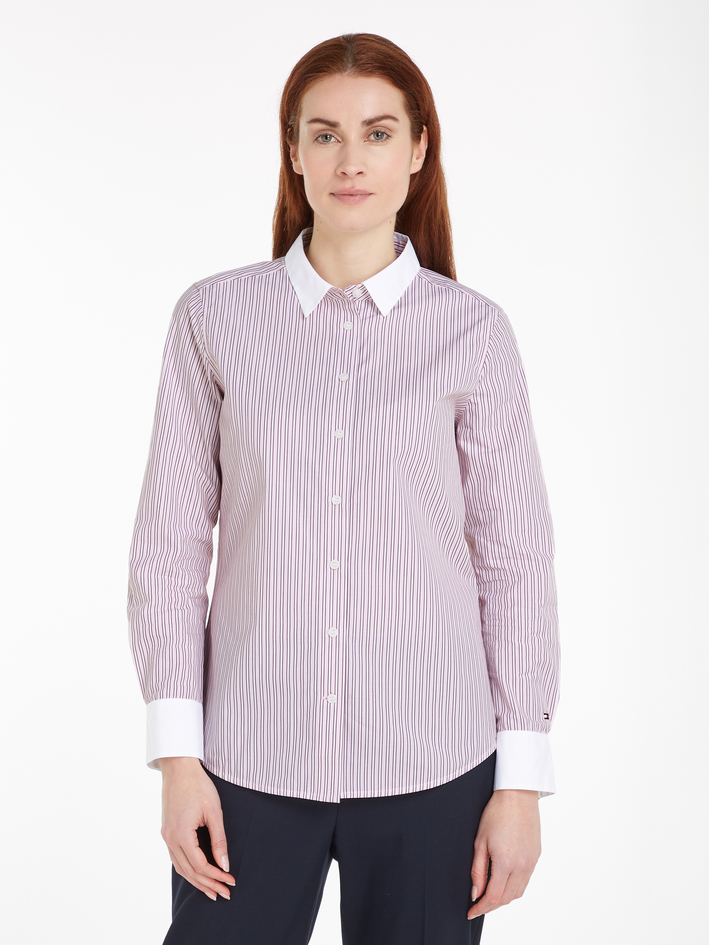Tommy Hilfiger Hemdbluse »STRIPE REGULAR SHIRT«, mit Streifendessin