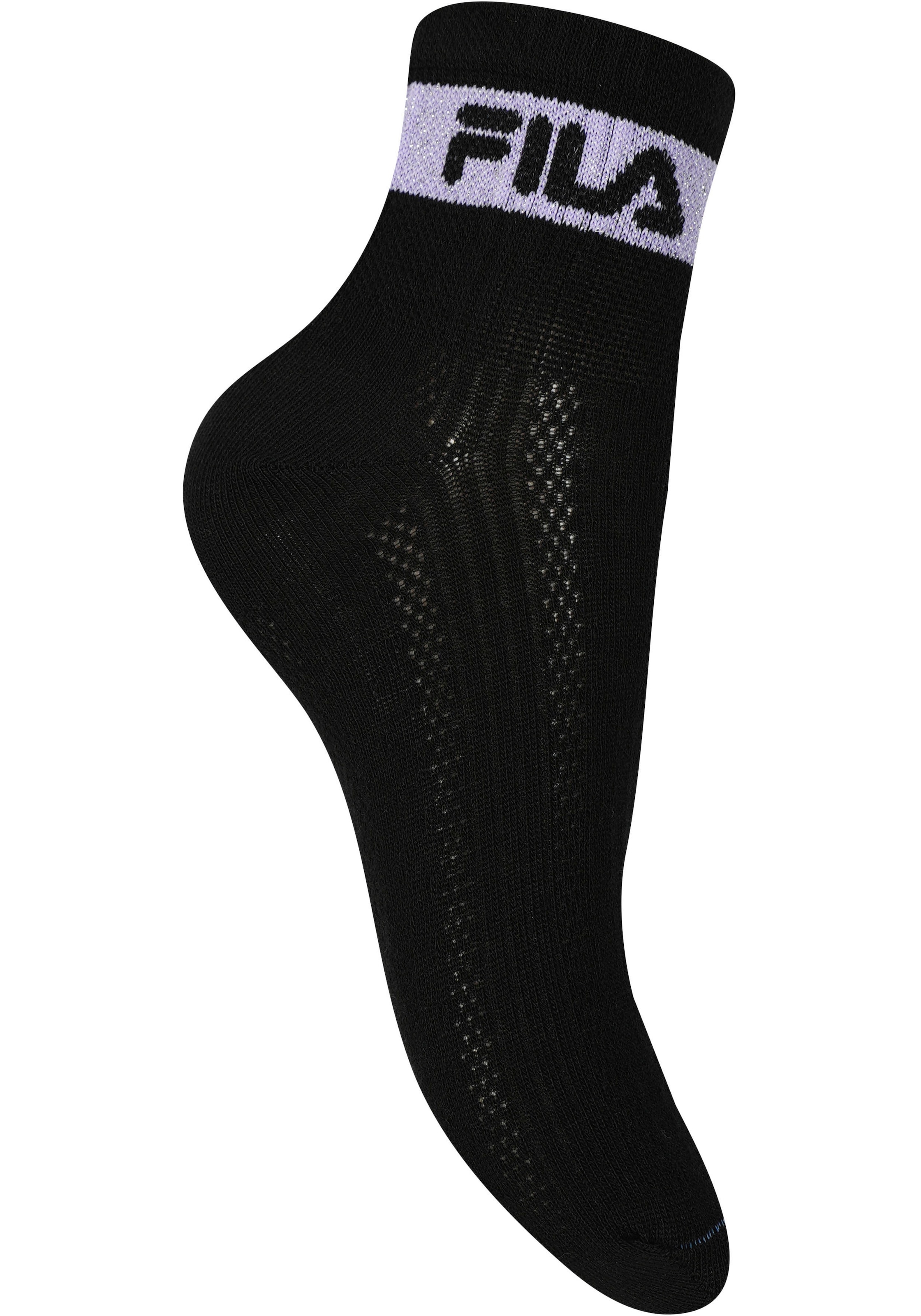 Fila Kurzsocken »WOMAN QUARTER SOCKS«, (6 Paar), mit gerippter Knöchelpartie
