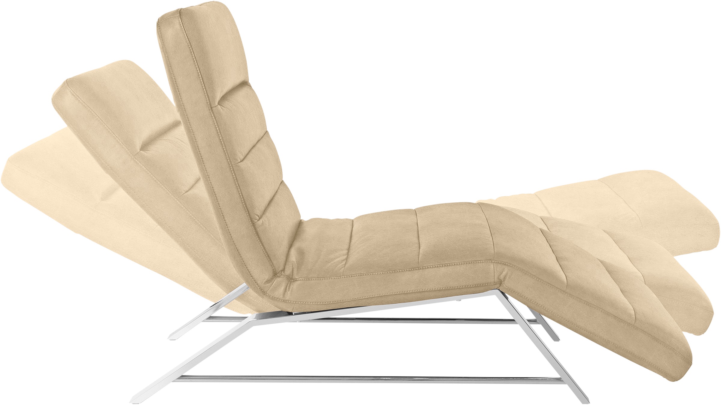 W.SCHILLIG Relaxliege »daily dreams«, Funktionsliege wahlweise mit Motor, Gestell Chrom, Breite 75 cm