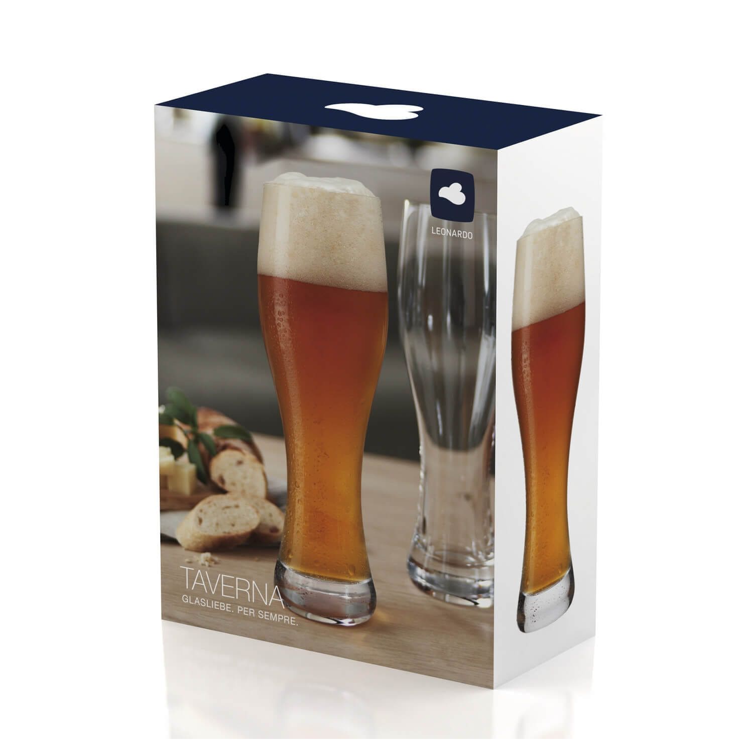 LEONARDO Bierglas »Weizenbiergläser Taverna 330 ml 6er Set transparent«