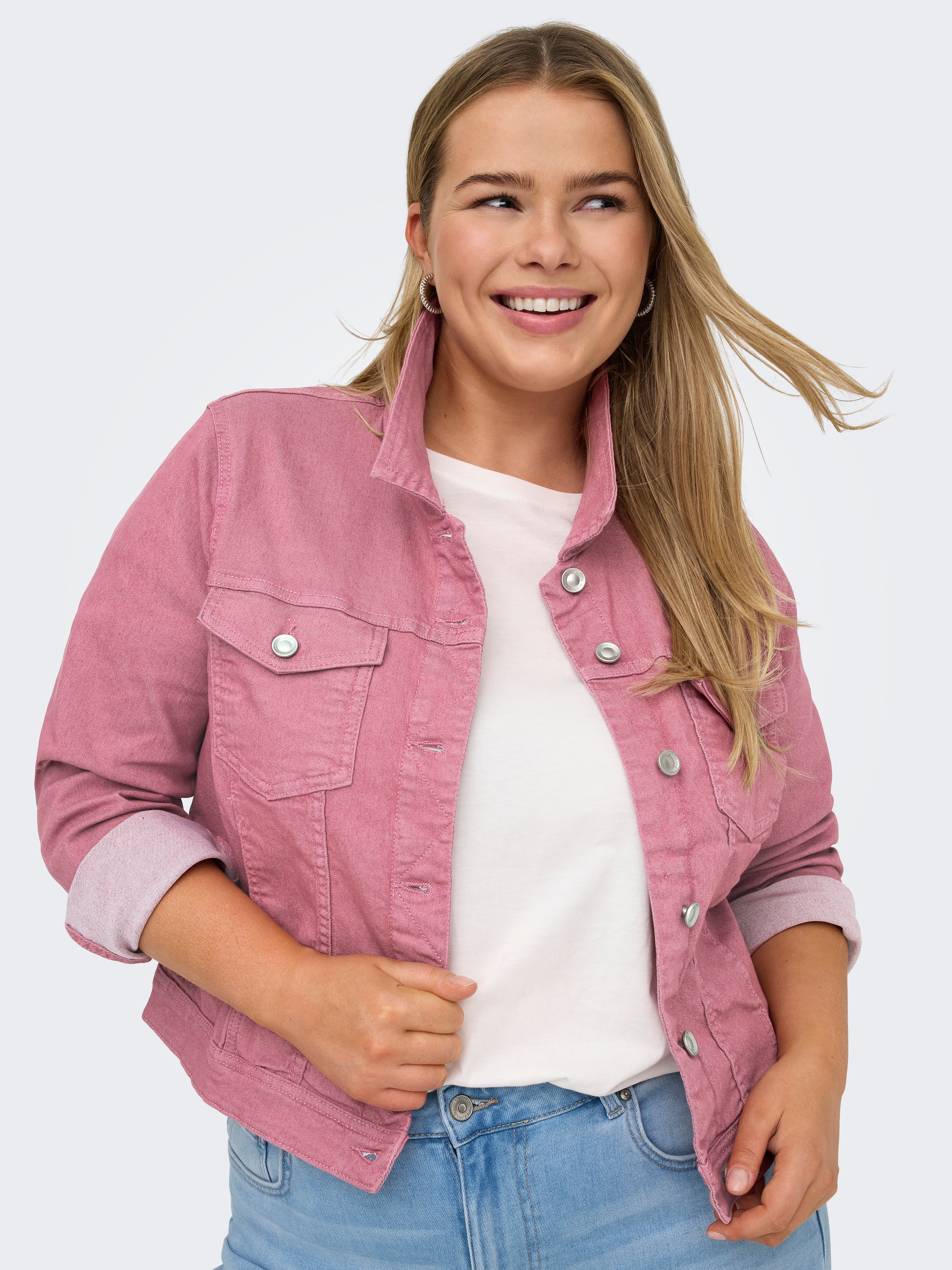 ONLY CARMAKOMA Jeansjacke »CARWESPA COLOUR DENIM JACKET DNM«