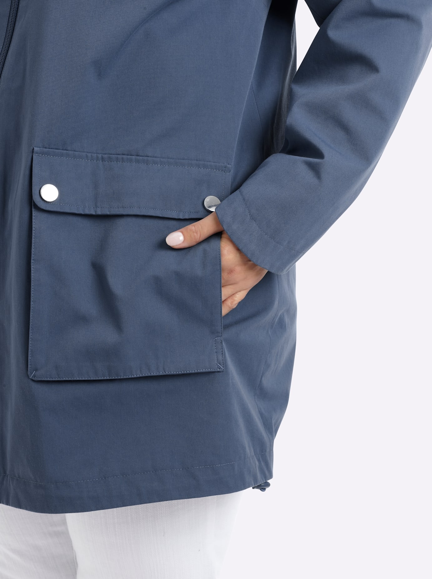 Sheego Langjacke mit Kapuze