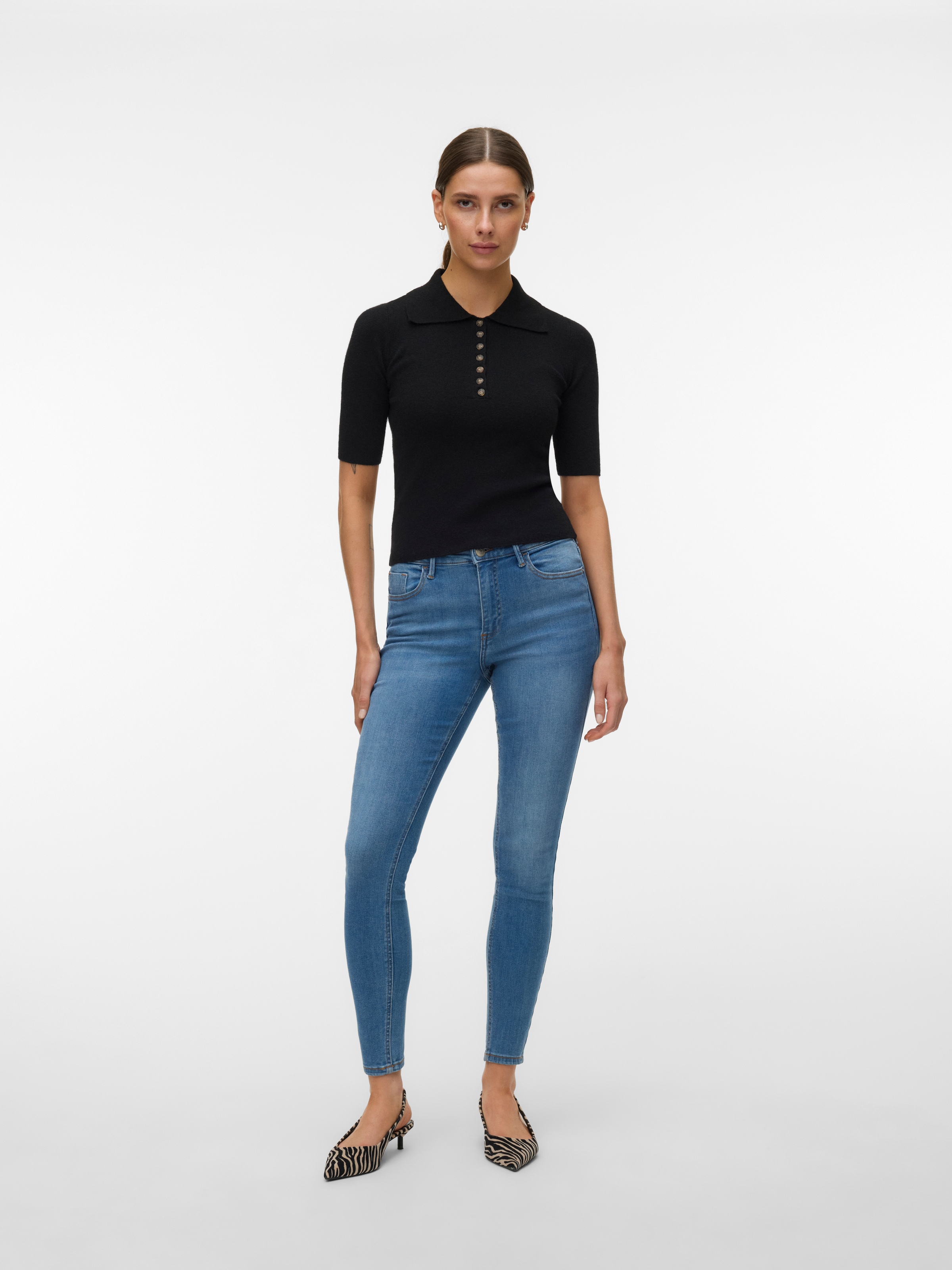 Vero Moda Skinny-fit-Jeans »VMPOLLY MR SKINNY JEANS RA3049 NOOS« Baumwollmischung, skinny fit
