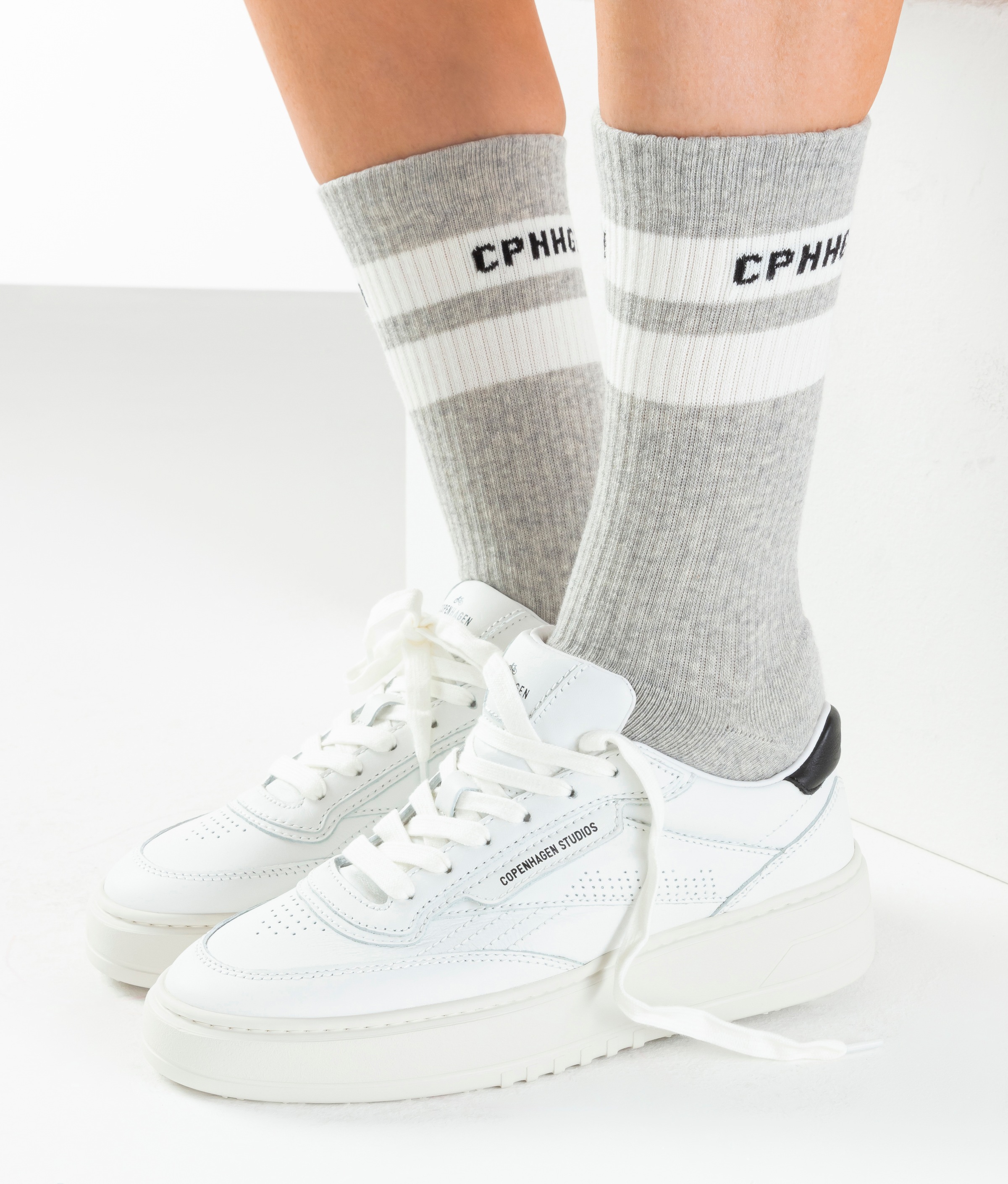 Copenhagen Studios Tennissocken, (Packung, 3 Paar), mit Streifendesign und Vollfrottee