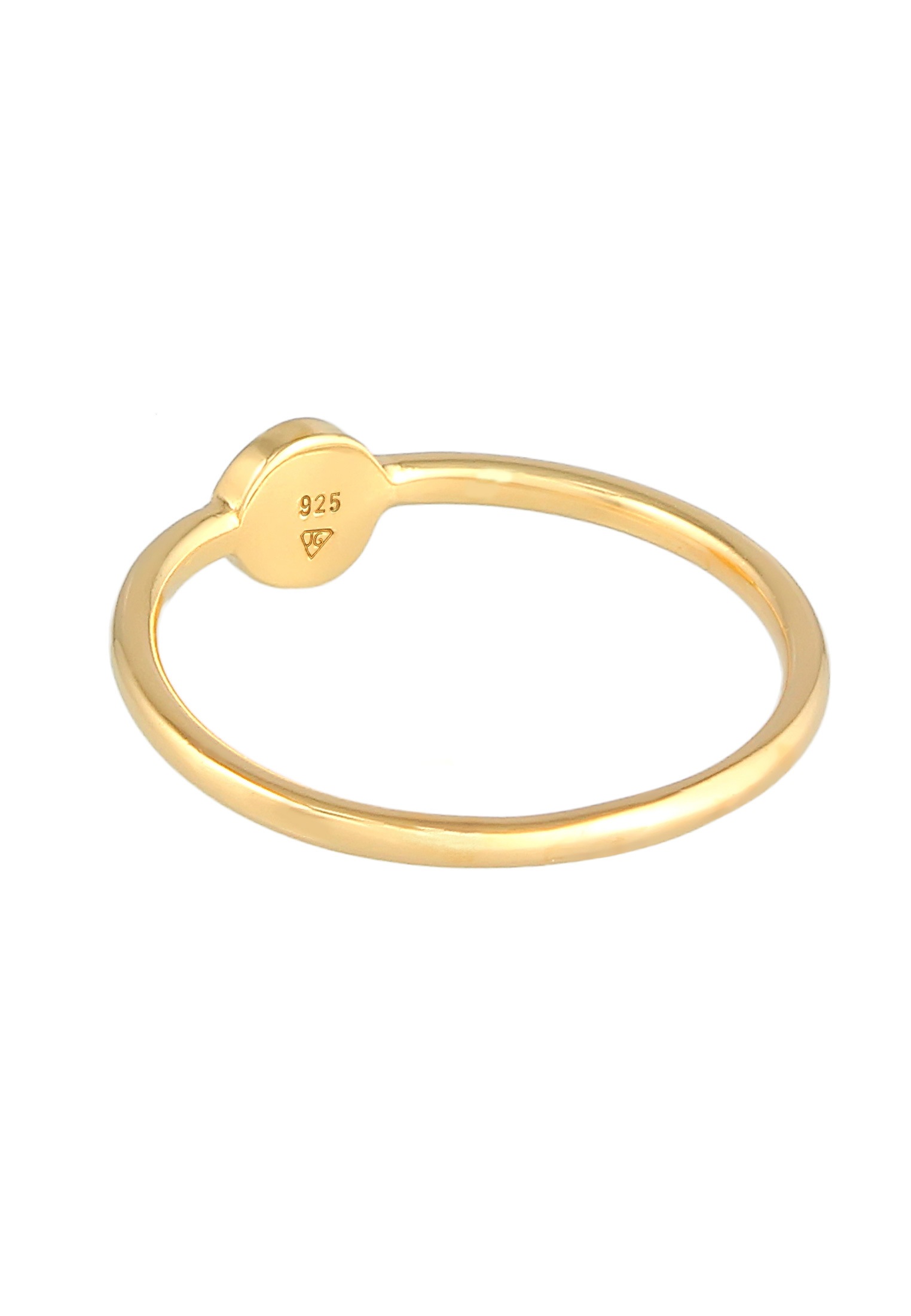 Elli Silberring »Ring Plättchen Kreis Geo Basic 925 Silber«