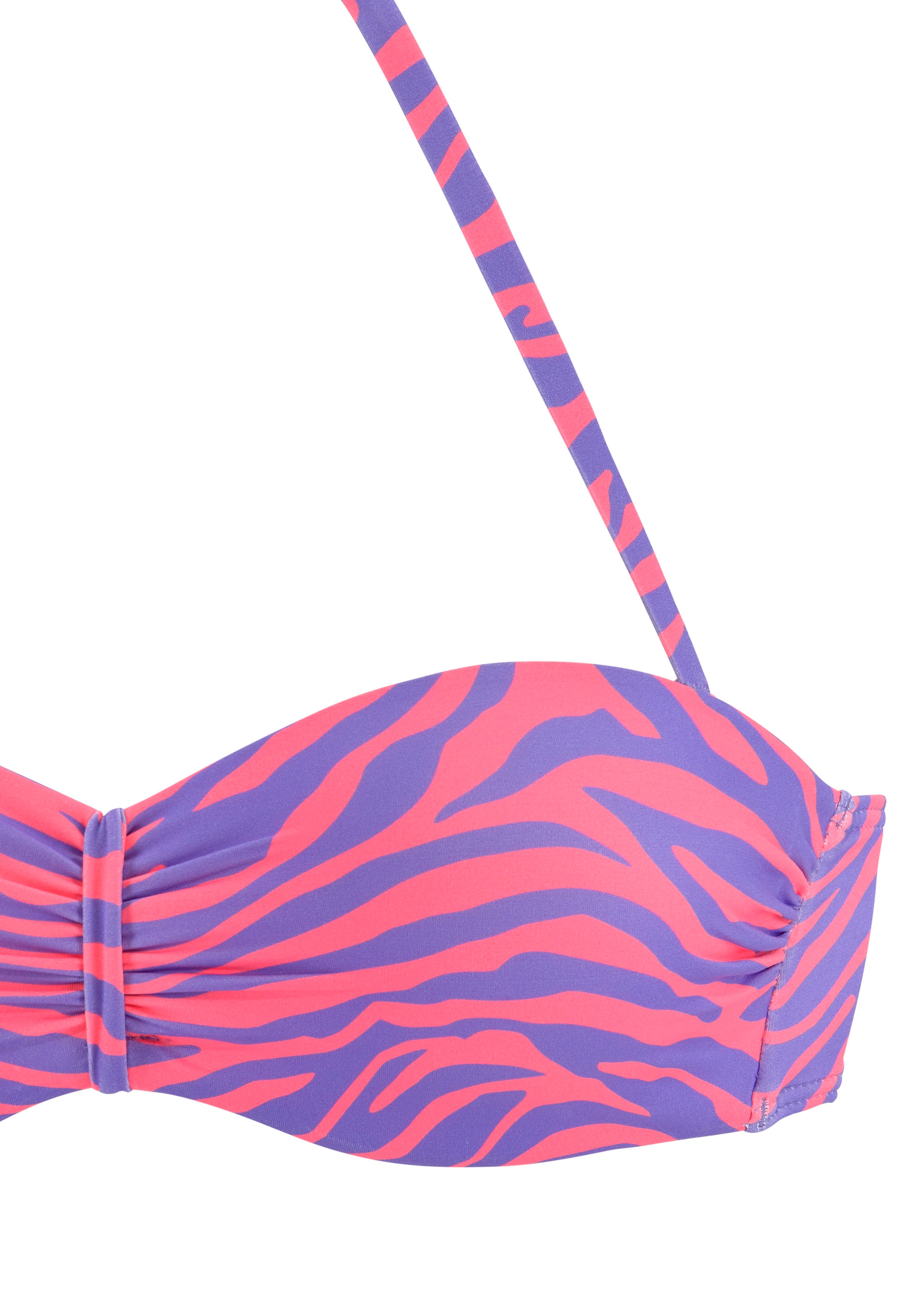 Venice Beach Bügel-Bandeau-Bikini-Top »Fjella«, in zweifarbiger Animal-Optik