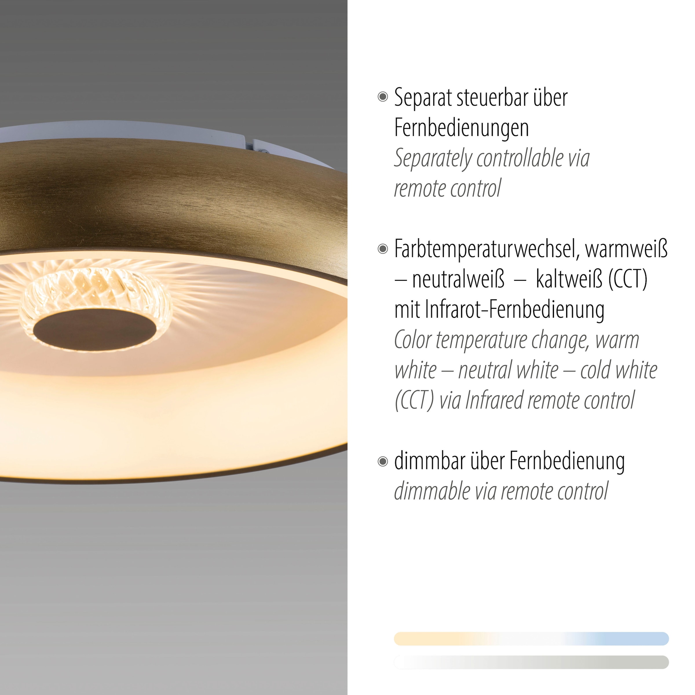 JUST LIGHT LED Deckenleuchte »VERTIGO«, 1 flammig, Leuchtmittel LED-Board | LED fest integriert