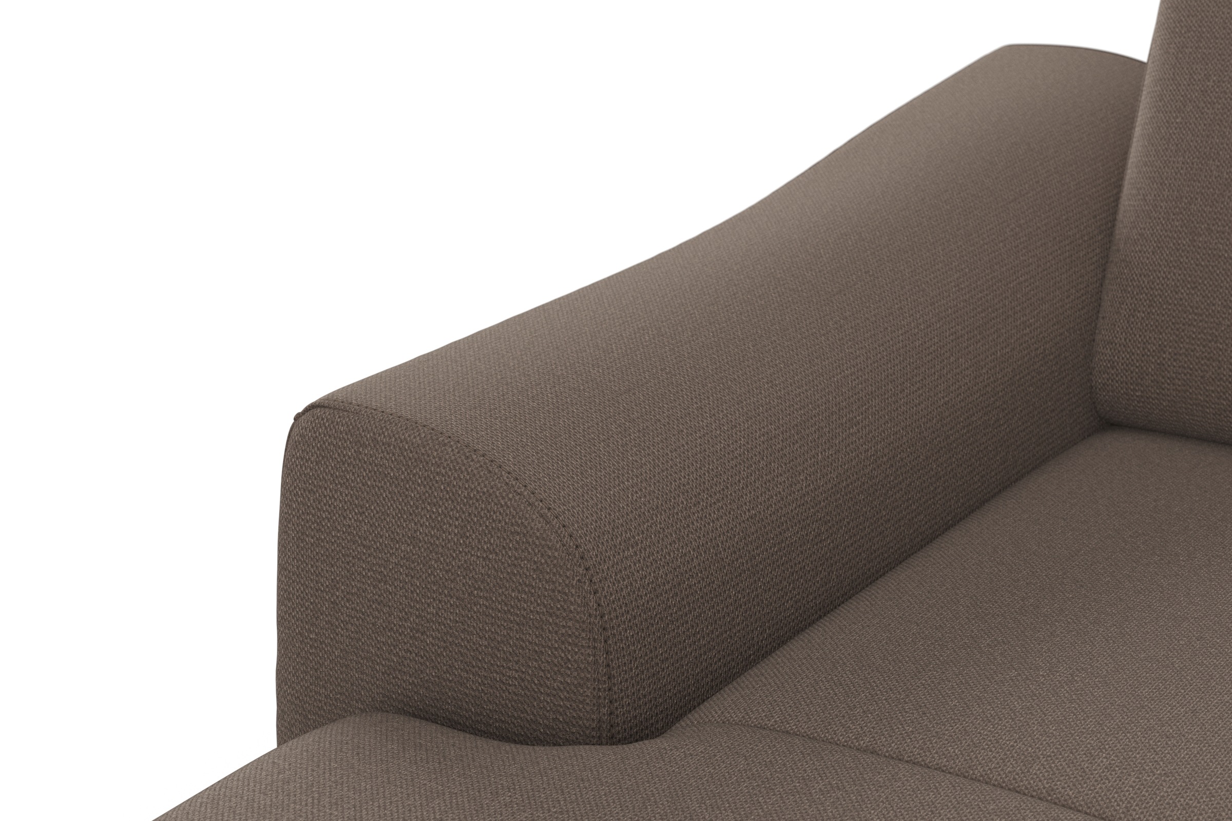 sit&more Ecksofa »Dundee L-Form«, mit Federkern und Edelstahlfüßen, wahlweise mit Kopfteilverstellung