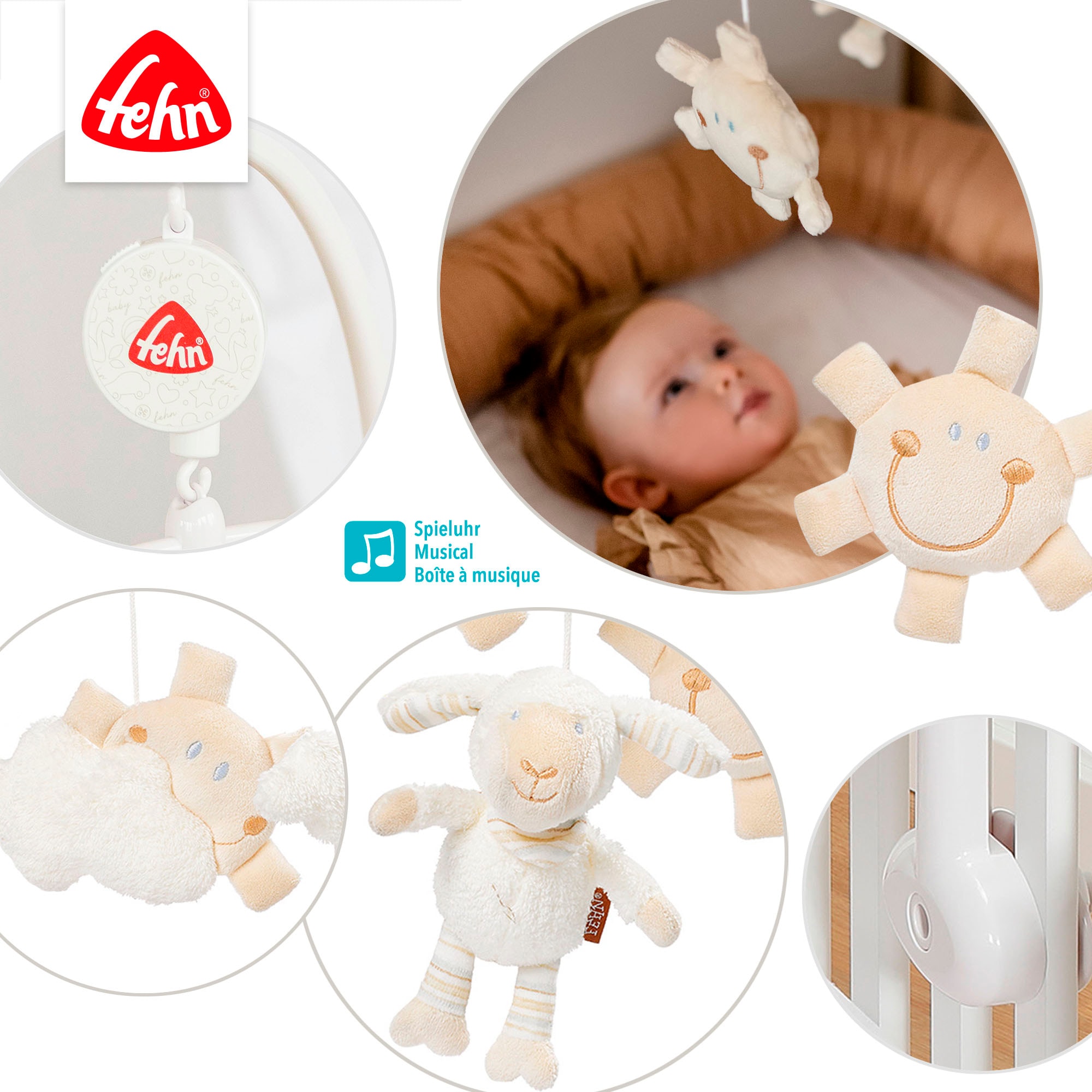 Fehn Mobile »BabyLOVE, Schaf Musikmobile«