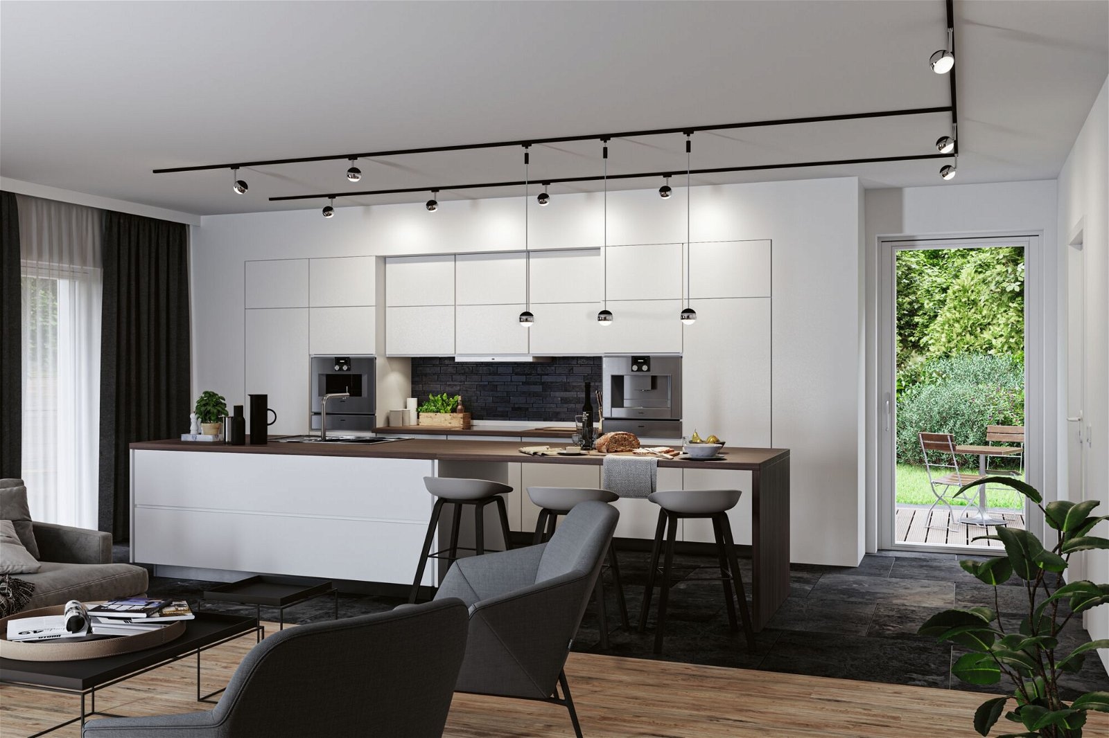 Paulmann Schienensystem-Leuchten »URail Pendel Capsule II 440lm 6,3W 4000K 230V Chrom matt, Chrom«, (1 tlg.), dimmbar