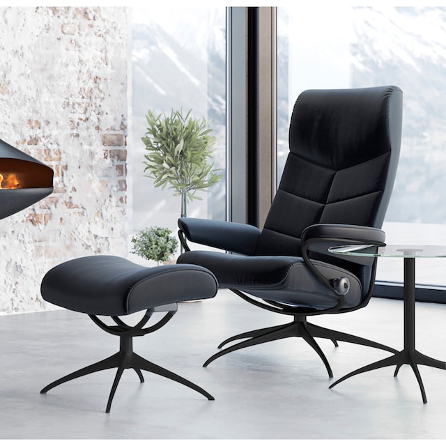 Stressless® Relaxsessel »Dublin«, (Set, Relaxsessel mit Hocker), mit Hocker,  High Back, mit Star Base, Gestell Schwarz bequem bestellen