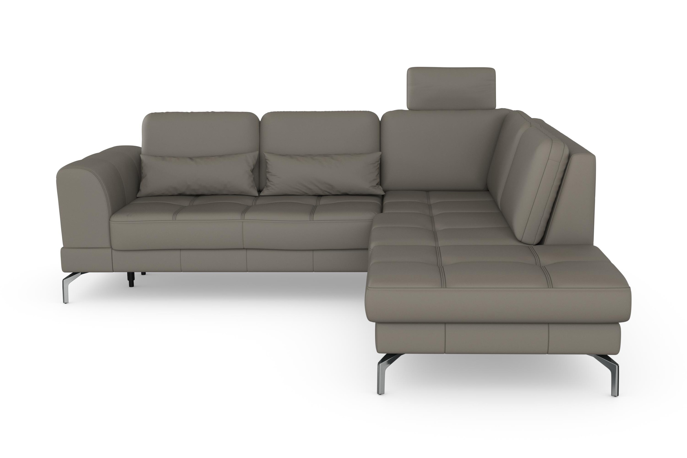 sit&more Ecksofa »Bendigo L-Form«, inklusive Sitztiefenverstellung, Bodenfreiheit 15 cm, in 2 Fußfarben