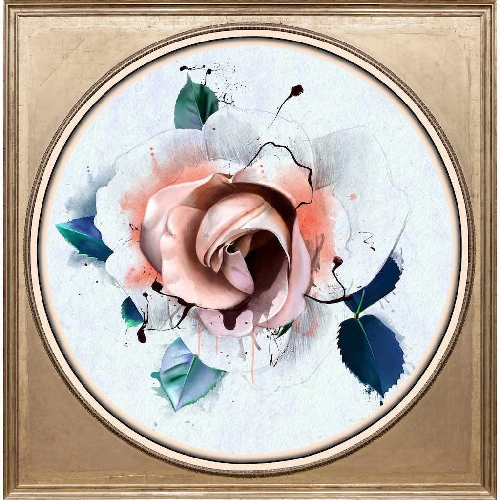 queence Acrylglasbild »Rose Pastell«