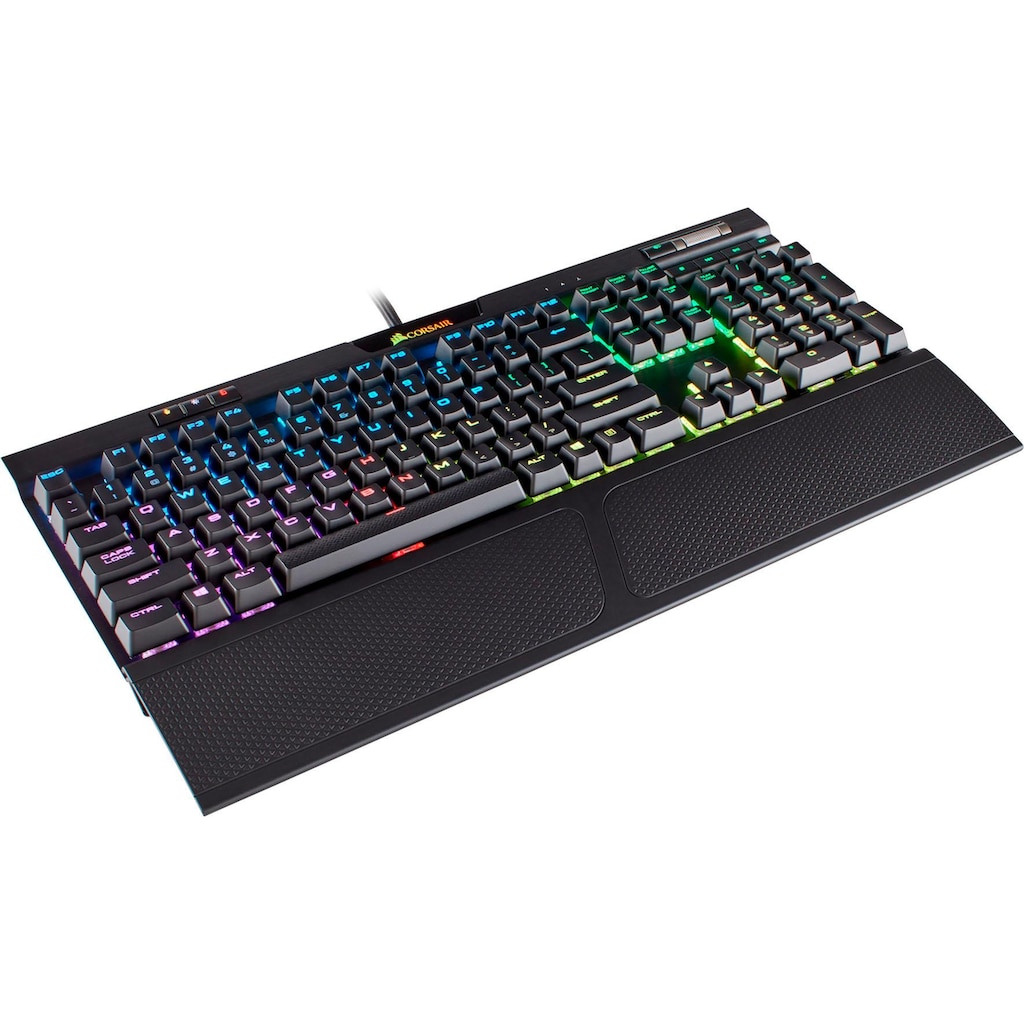 Corsair Gaming-Tastatur »K70 RGB MK.2 RAPIDFIRE - MX Speed«, (USB-Hub-Profil-Speicher-Windows-Sperrtaste-Multimedia-Tasten-Ziffernblock)