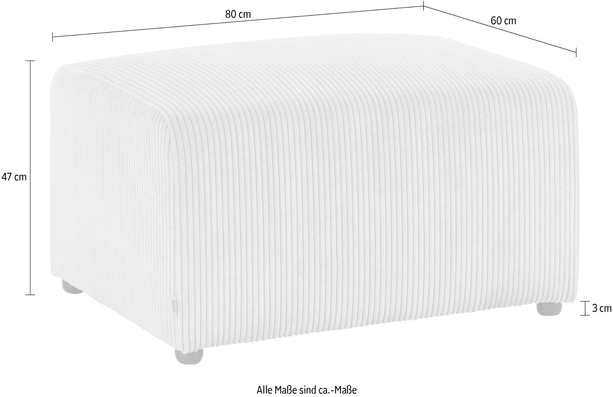 OTTO home Hocker »Alesund« als Einzelteil oder Teil des Modulsofas