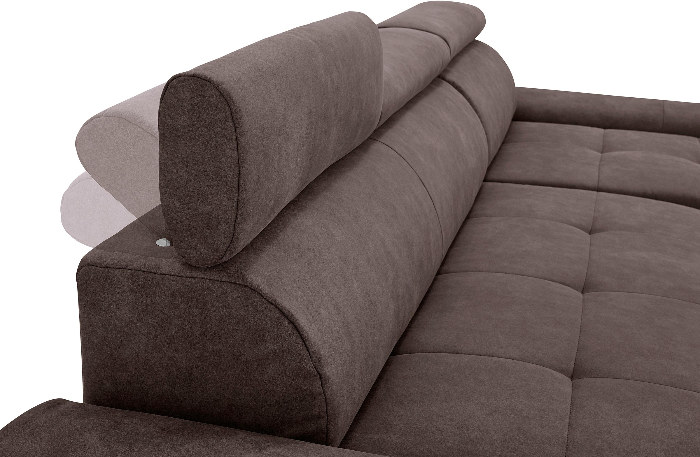 sit&more Ecksofa »Riva L-Form«, inklusive Kopteilverstellung, wahlweise mit Bettfunktion