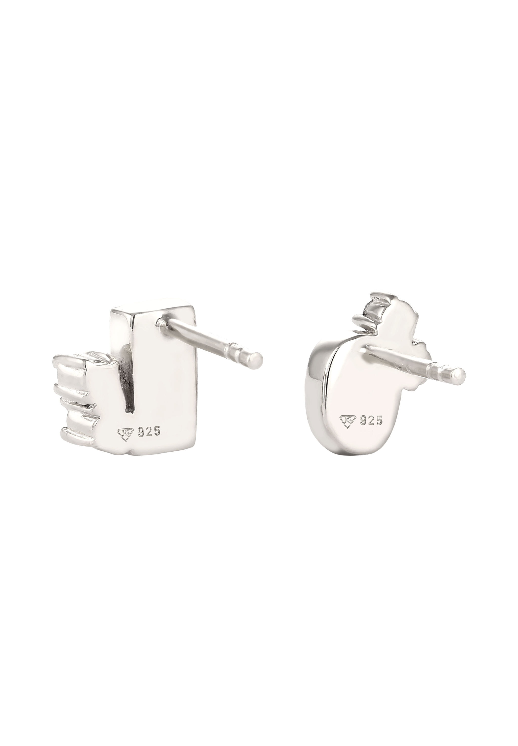 Elli Paar Ohrstecker »Ohrringe Ohrstecker Glas Kristalle Rosa Blau 925 Sterling Silber«
