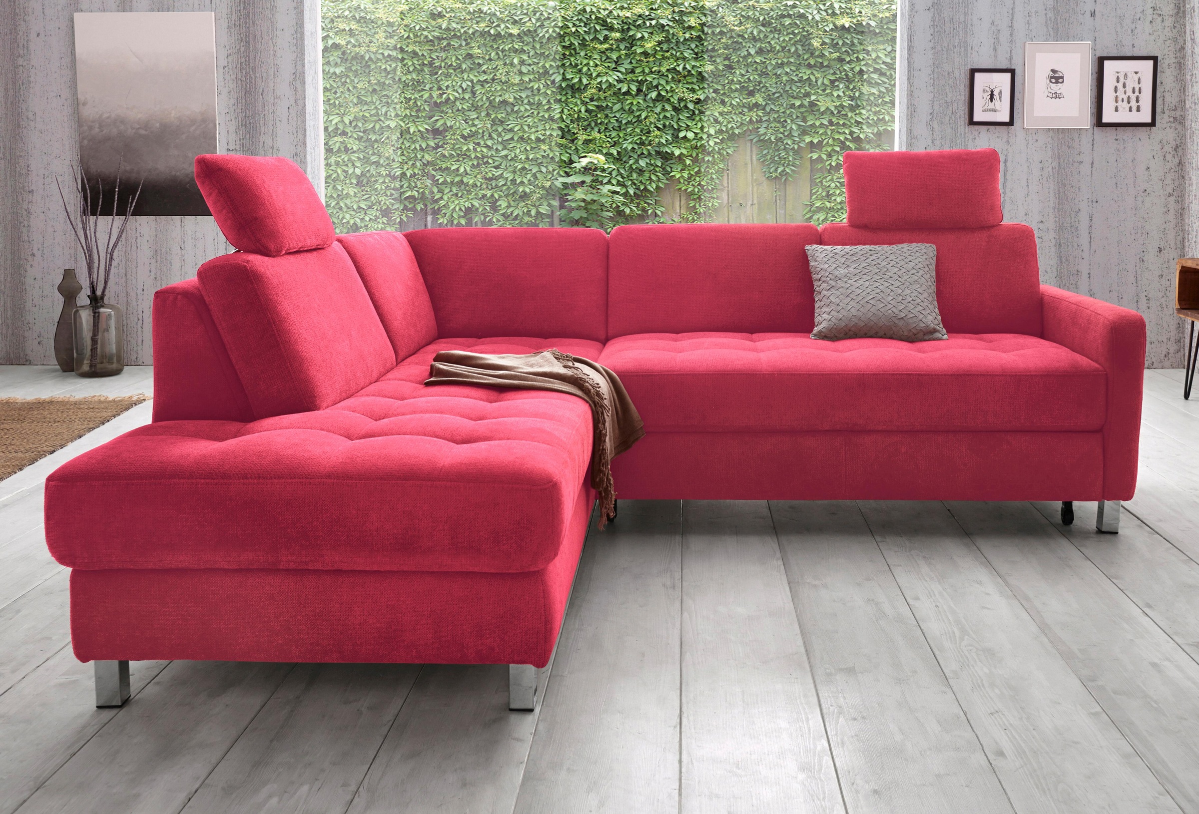 sit&more Ecksofa »Pablo L-Form«, wahlweise mit Bettfunktion