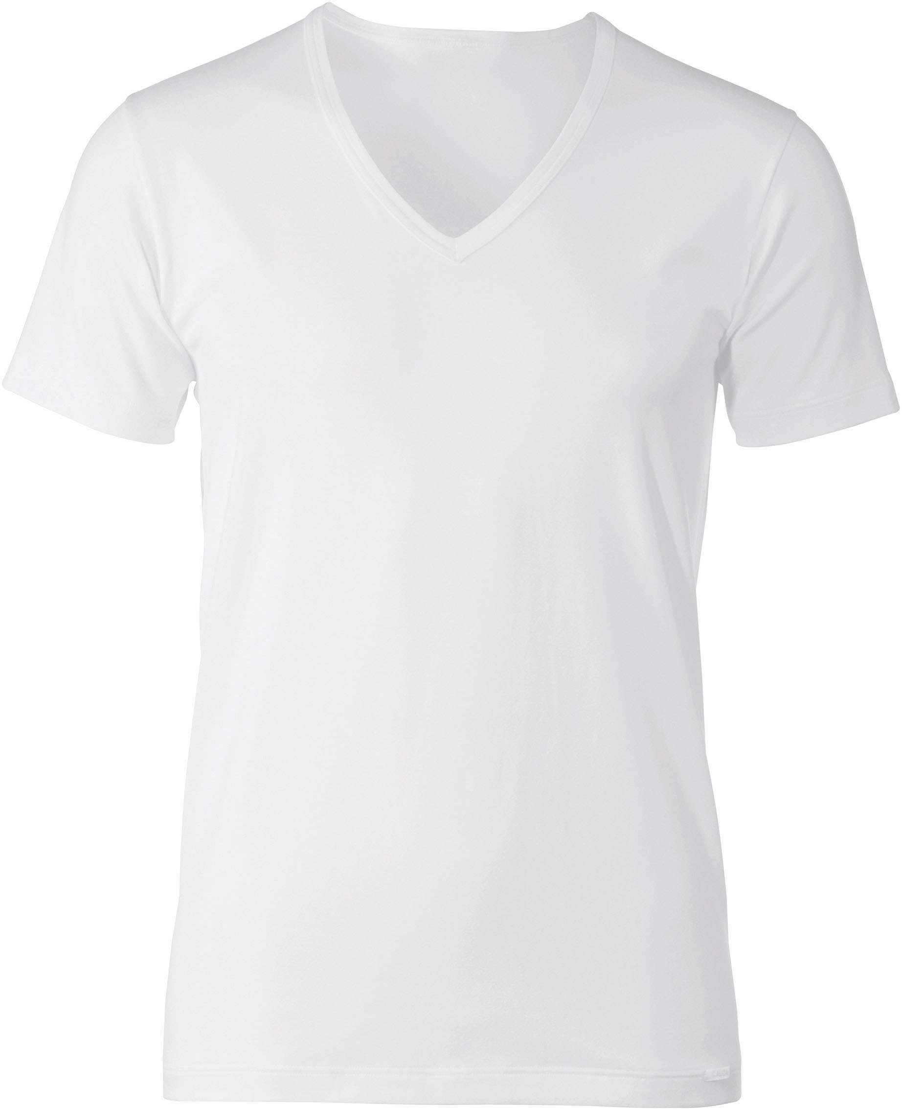 CALIDA Kurzarmshirt »Focus«, V-Ausschnitt, Single Jersey, flache Nähte, elastisch, weich
