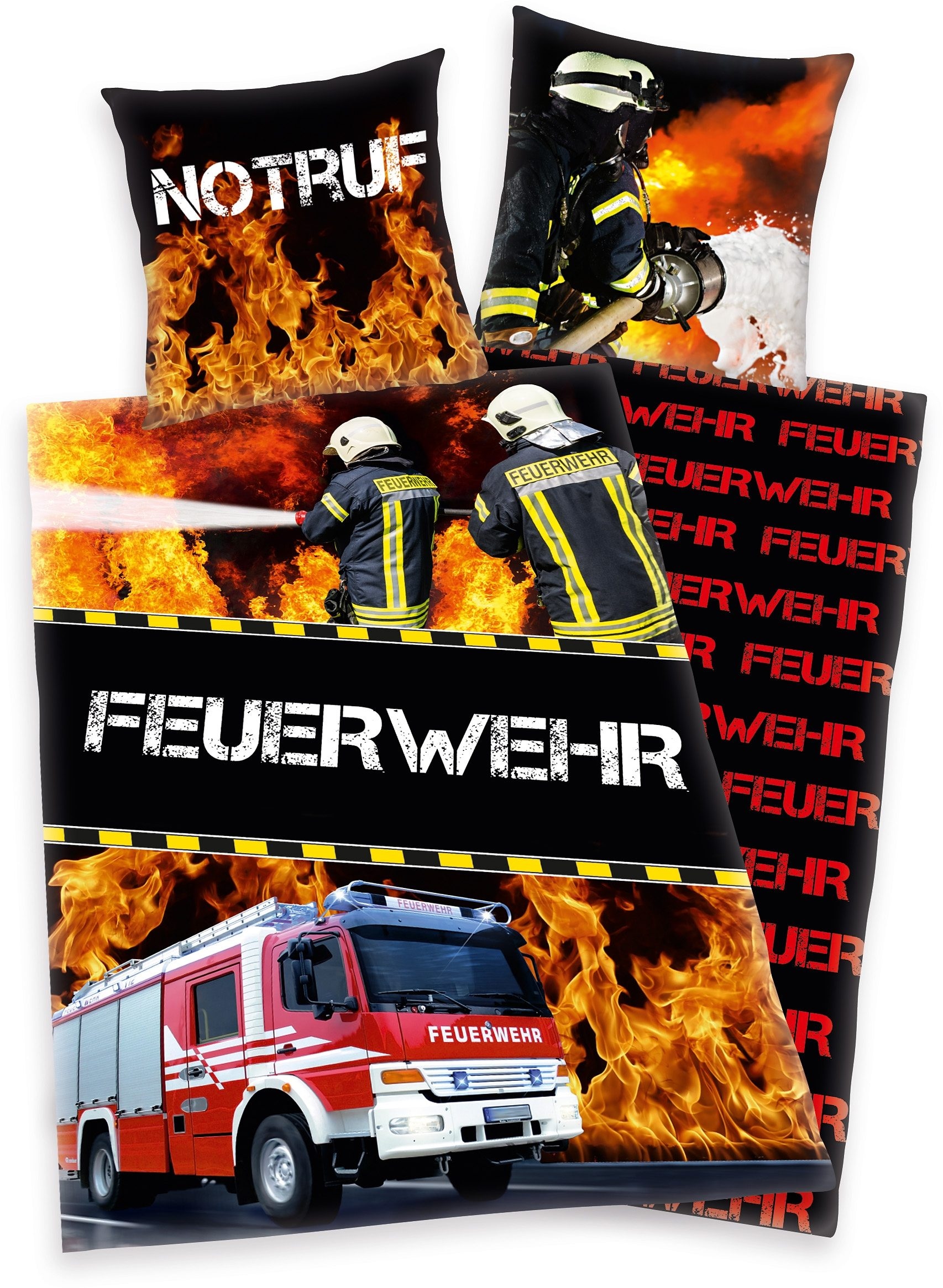 Kinderbettwäsche »Feuerwehrmann Sam«, mit Feuerwehrmann Motiv