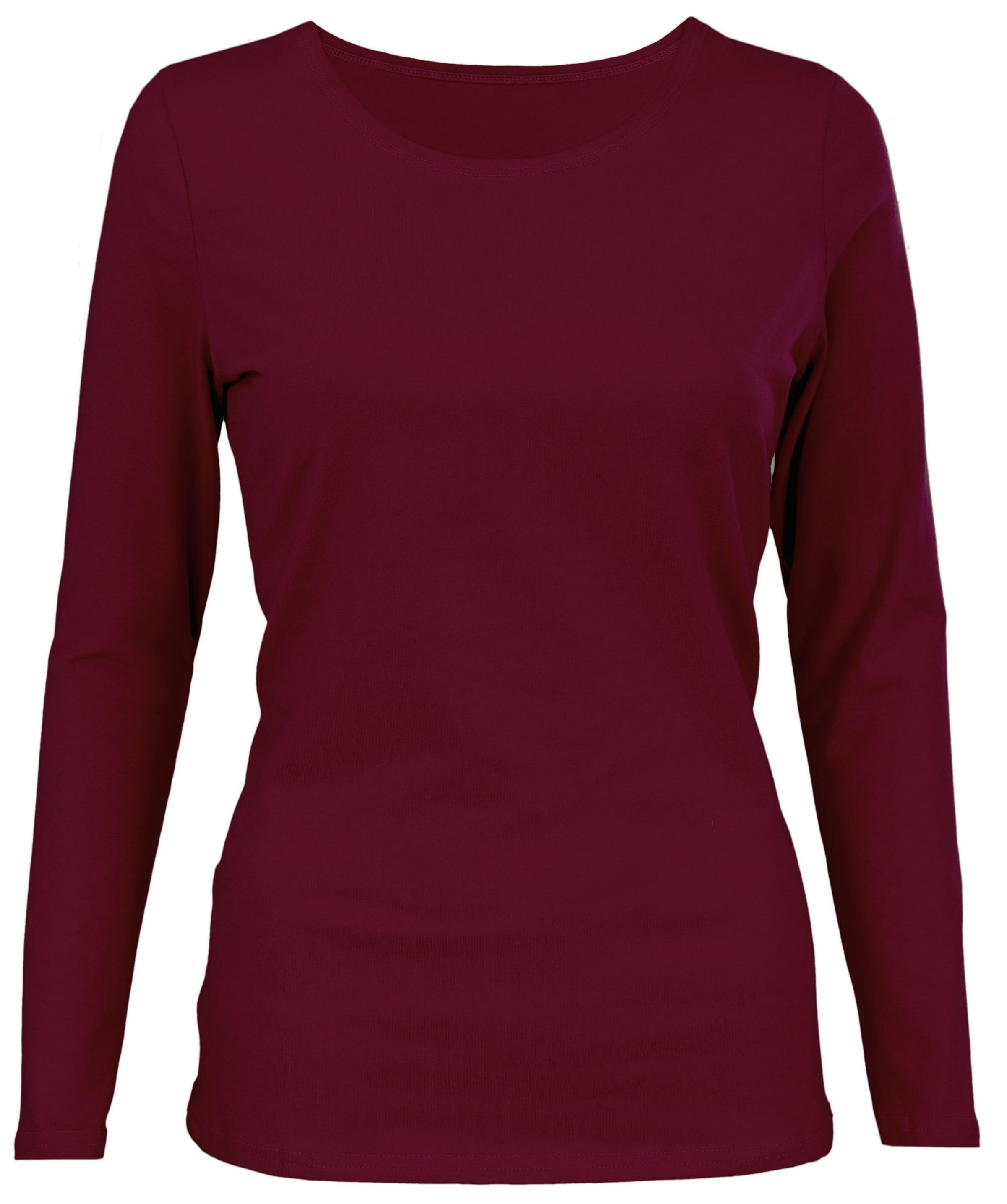 ALKATO Langarmshirt »Damenshirt Alkato Damen Langarm Shirt mit O-Ausschnitt«