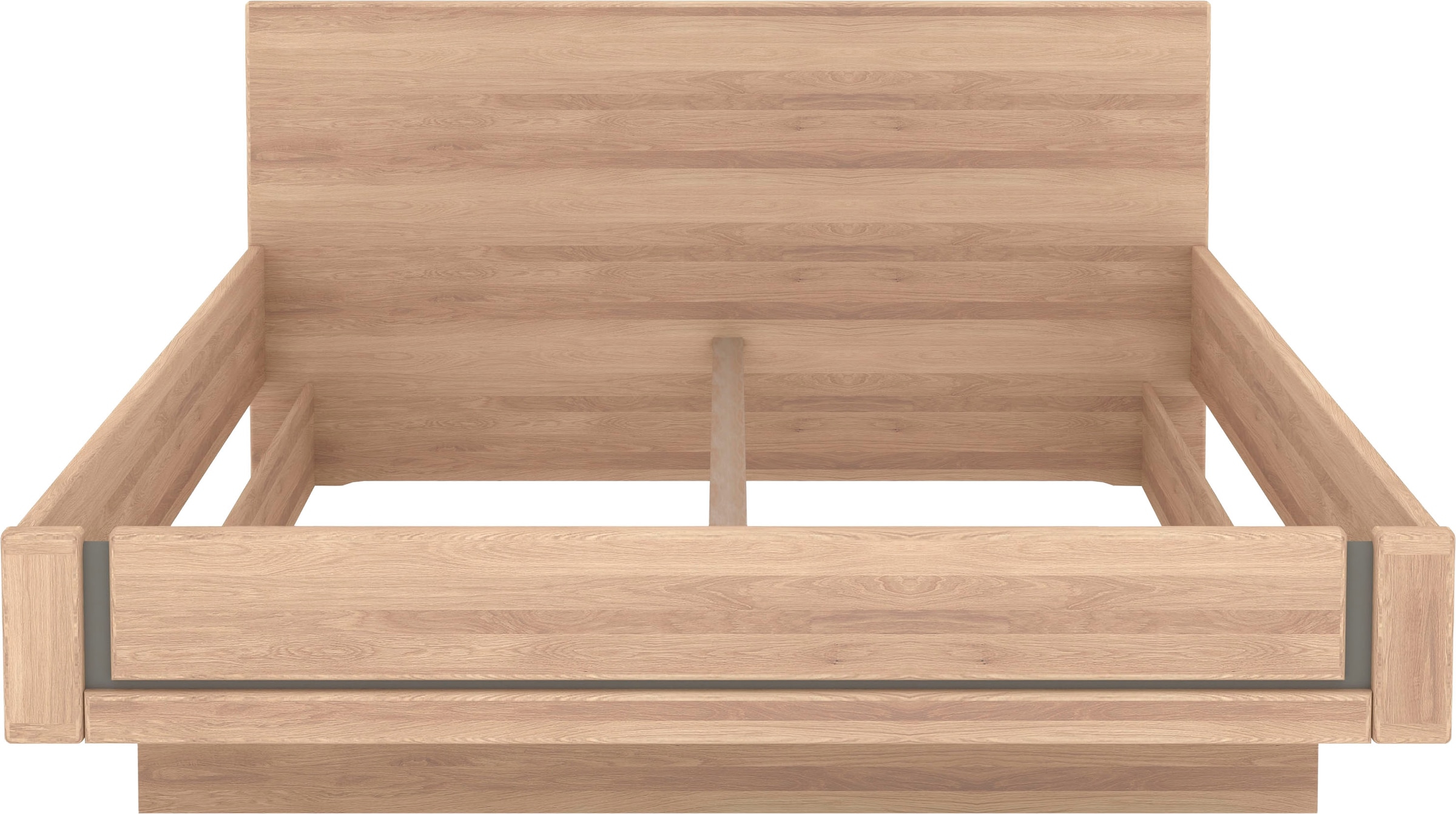 Musterring Holzbett »Sorrent, Bettgestell, Bettrahmen, teilmassiv Eiche«, (MADE IN GERMANY), Eiche teilmassiv, Liegehöhenverstellung, in schwebender Optik