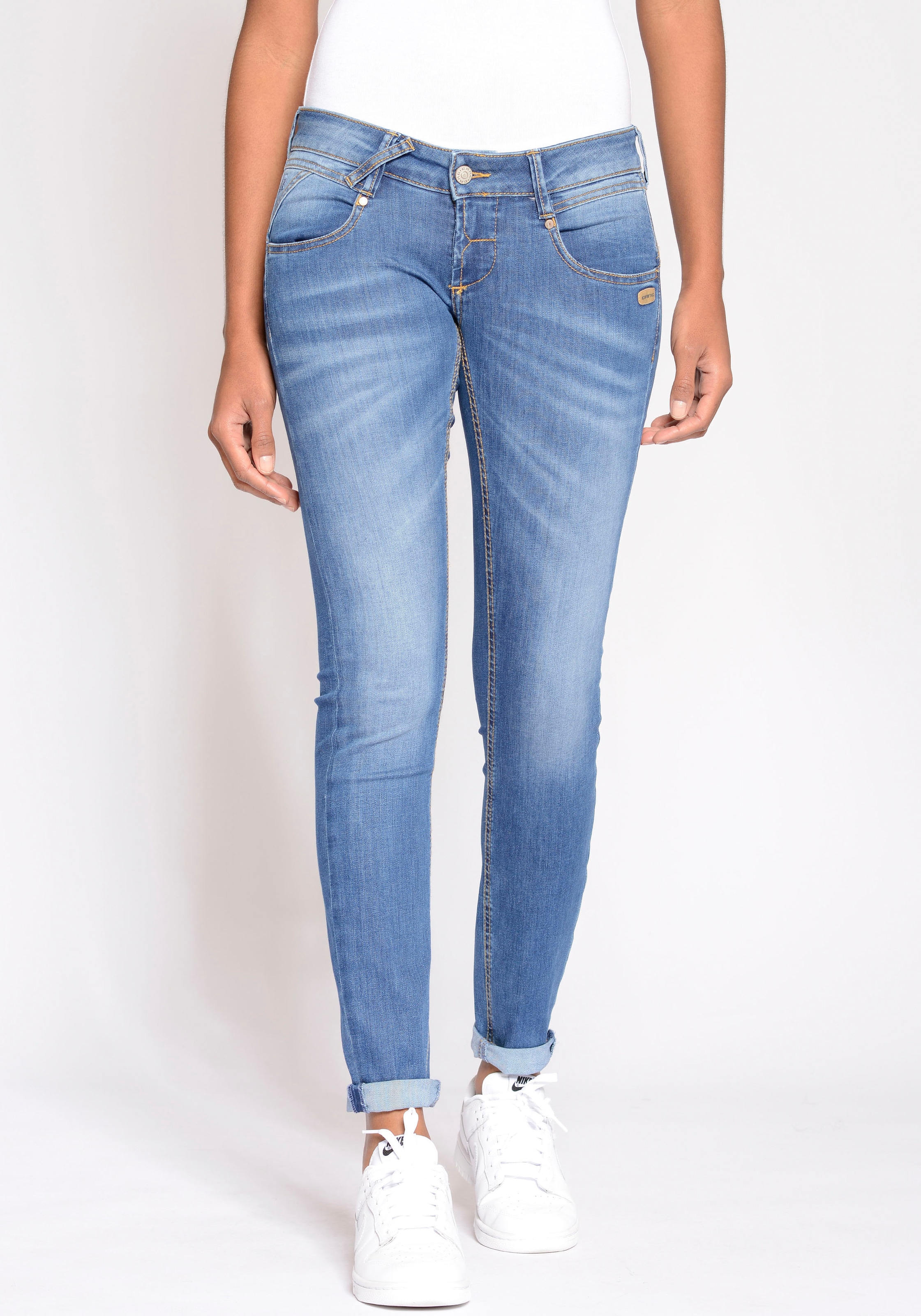 GANG coolen Skinny-fit-Jeans bei Used-Effekten »94Nena«, mit