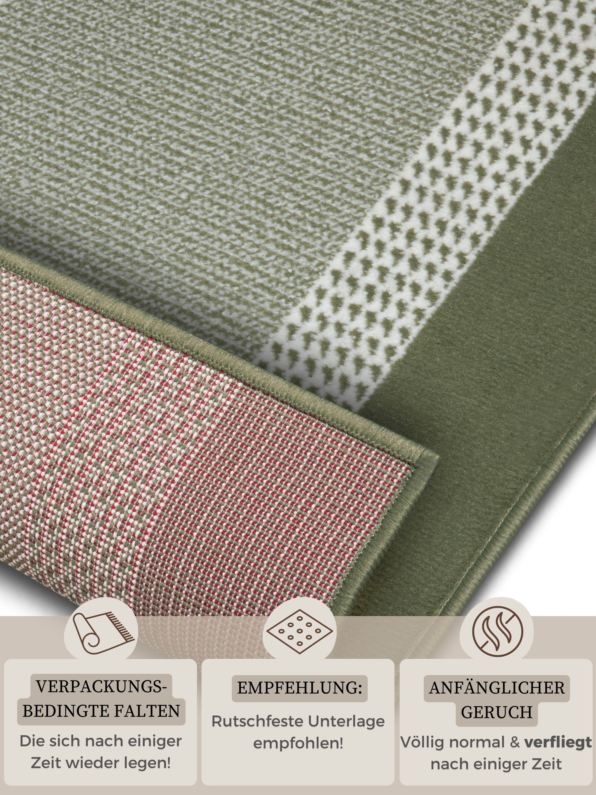 HANSE Home Teppich »Band«, rechteckig, 9 mm Höhe, Kurzflor, weich, Läufer Größen, Wohnzimmer, Schlafzimmer, Esszimmer