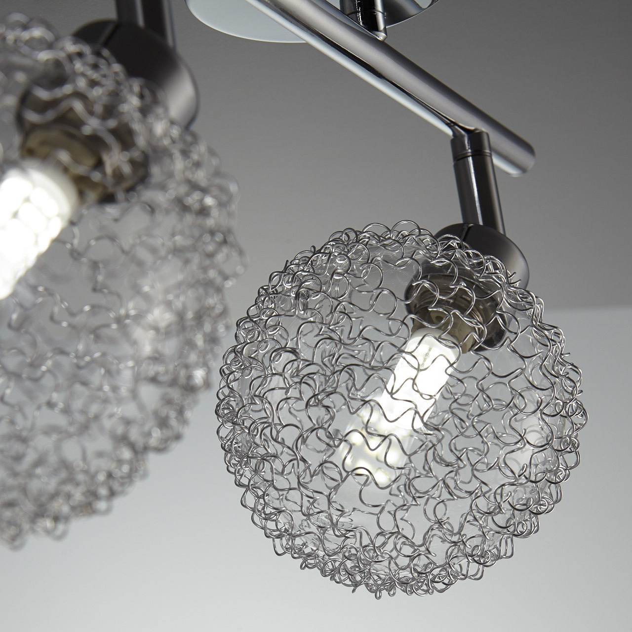 B.K.Licht LED Deckenleuchte, 2 flammig-flammig, LED Deckenlampe Chrom modern Lampe Wohnzimmer Design drehbar G9