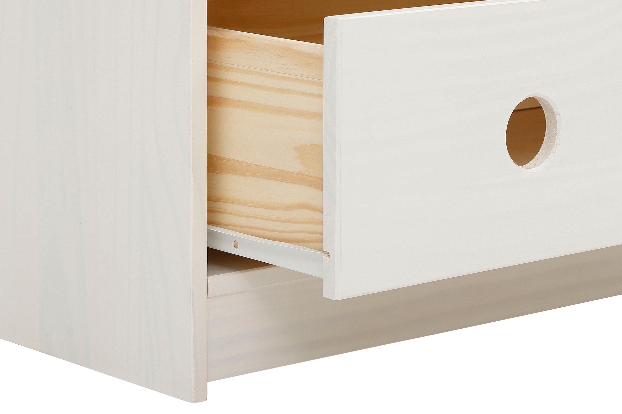 Lüttenhütt Kleiderschrank »Alpi«, Kiefernholz, mit Einlegeböden und Kleiderstange, Höhe 180 cm
