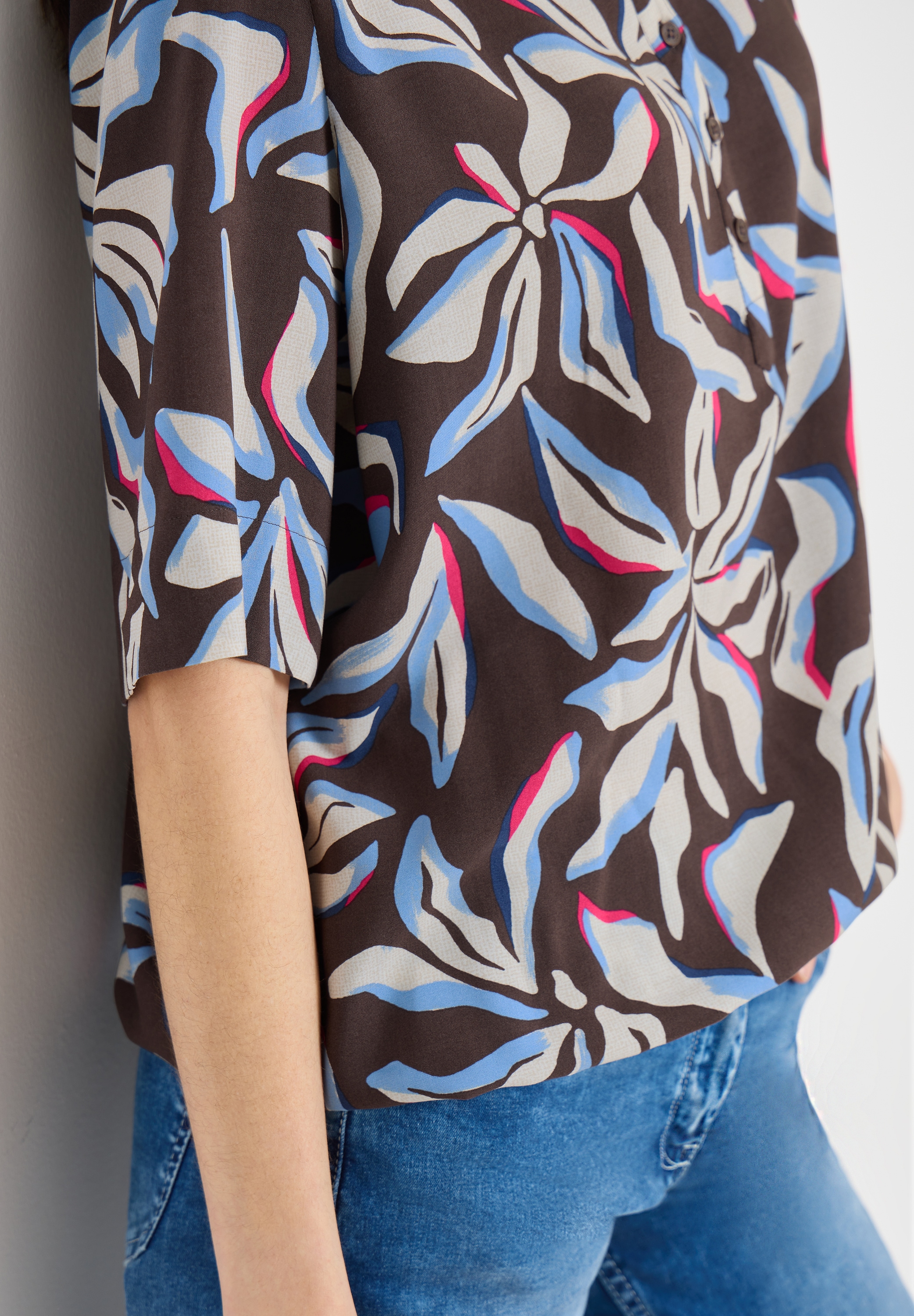 Cecil Druckbluse Sommerbluse mit floralem Muster