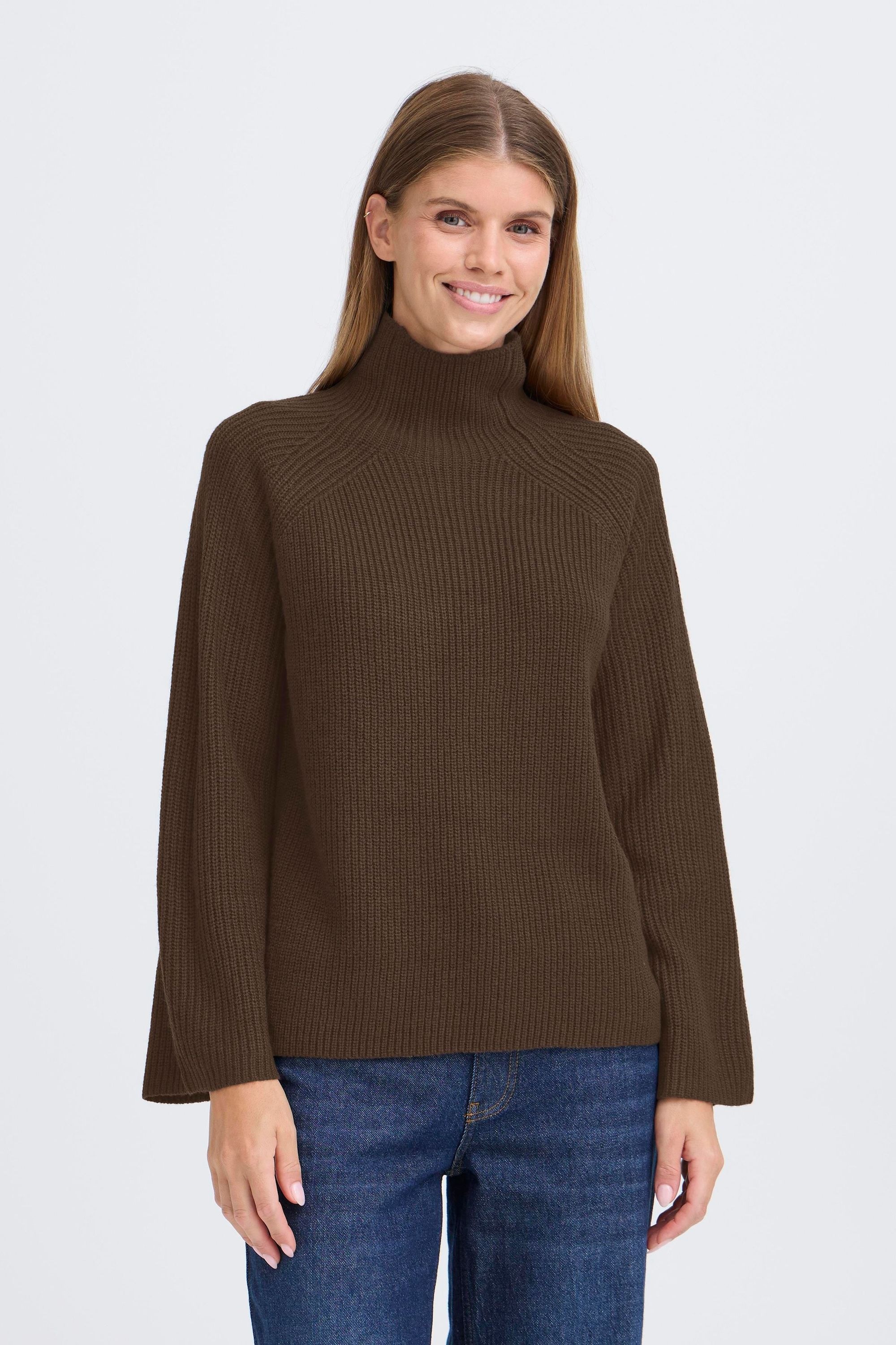 OXMO Strickfleece-Pullover »Strickpullover OXBMMNELLY TURTLENECK«