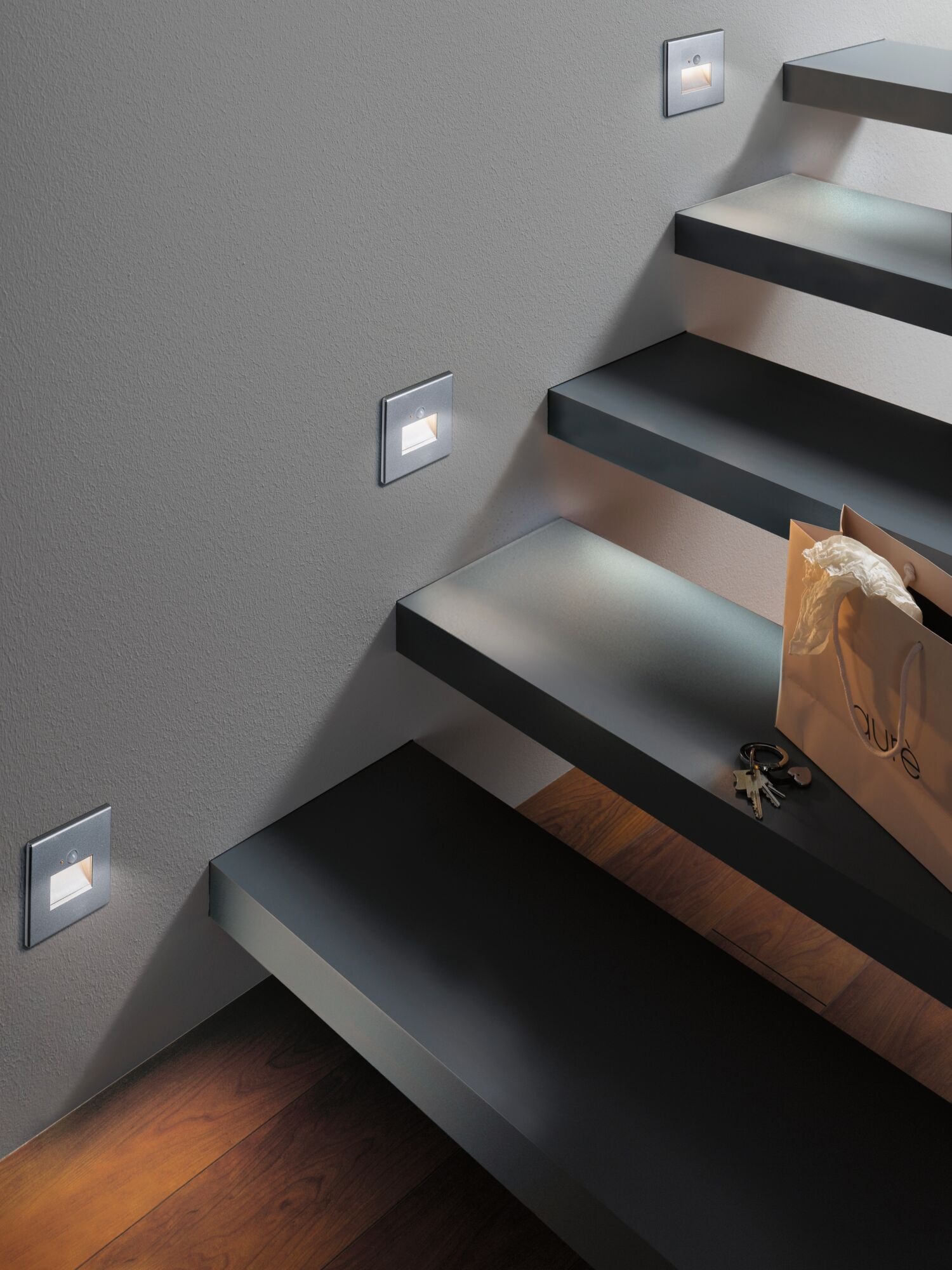 Paulmann LED Einbauleuchte »LED Wandeinbauleuchte Edge Quadro 1,2W 25lm 230V 2700K« 1 Stk. Warmweiß Bewegungsmelder
