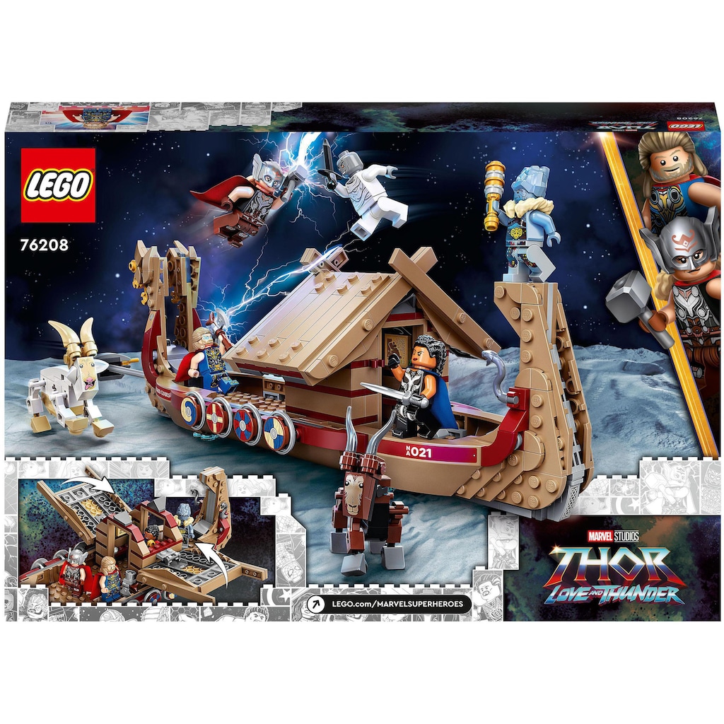 LEGO® Konstruktionsspielsteine »Das Ziegenboot (76208), LEGO® Marvel«, (564 St.)