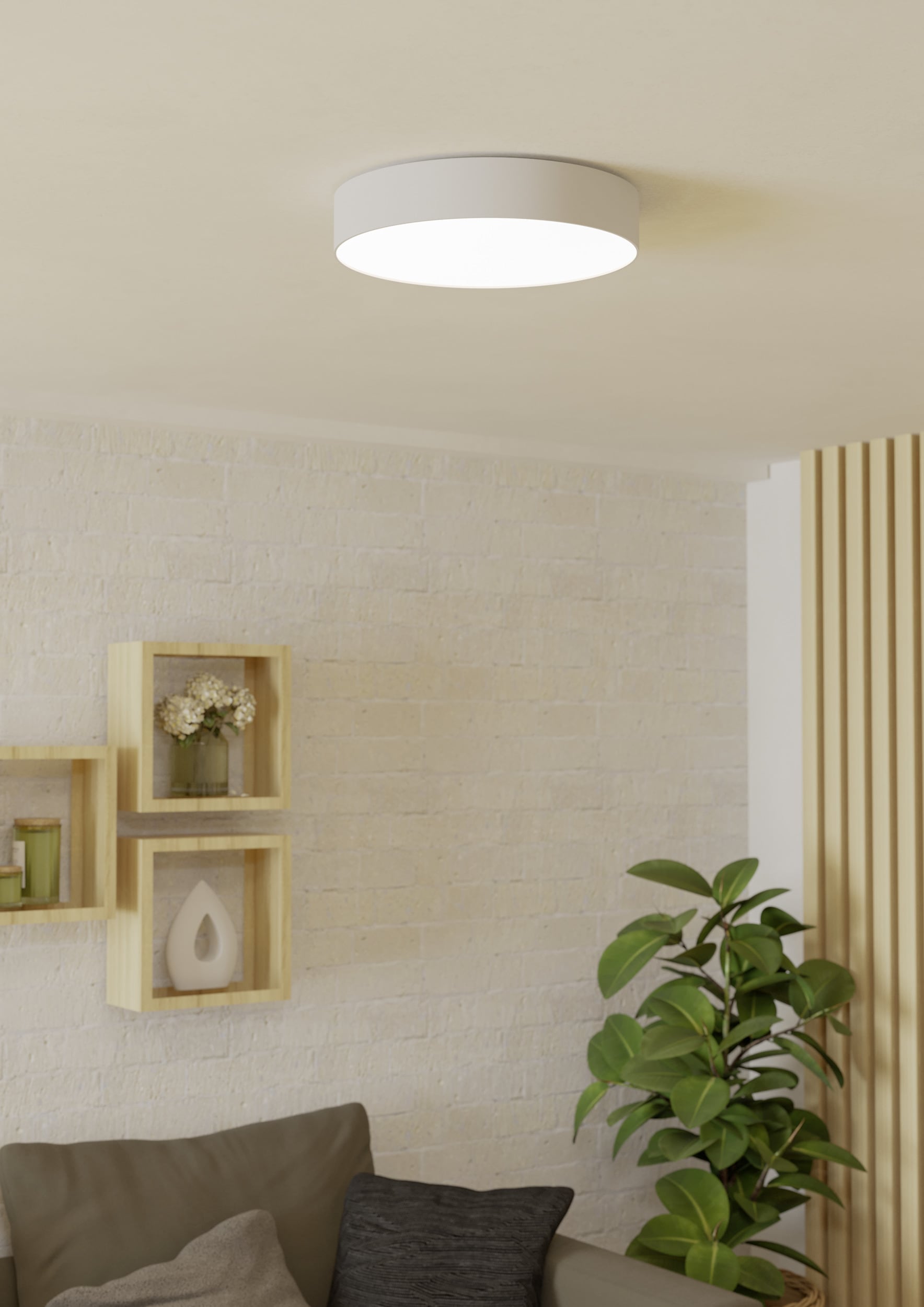 EGLO LED Deckenleuchte »GALLIZZI-Z Deckenlampe - Kunststoff - LED - 15W - IP20« LED-Modul 1 Stk. Kaltweiß | Neutralweiß | RGB | Warmweiß Wohzimmerlampe, Esszimmerlampe, Flur, Schlafzimmer, H7 x Ø39 cm