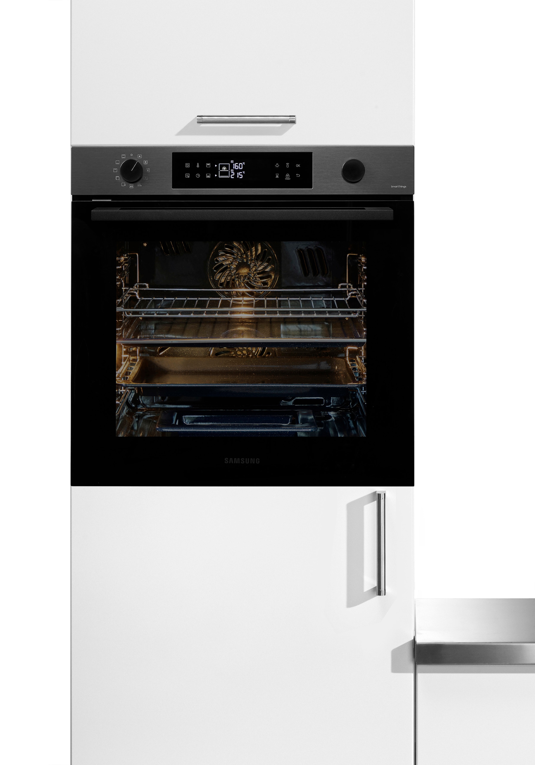 Samsung Pyrolyse Backofen Serie 4 »NV7B44503DB«, Pyrolyse-Selbstreinigung, Dual Cook – Ein Ofen. Zwei Garräume. Maximale Flexibilität.