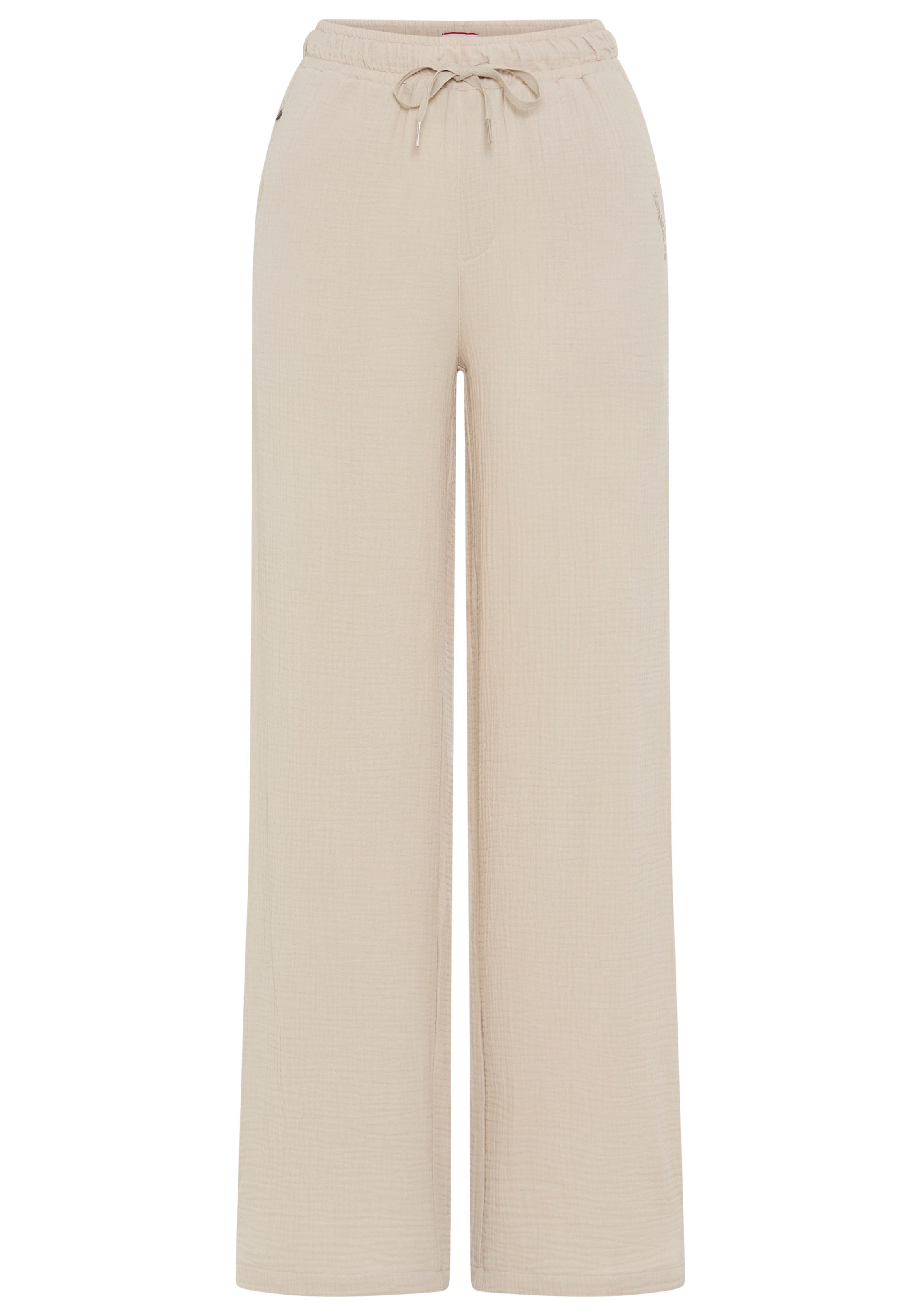 KangaROOS Palazzohose  weite Hose, mit Bindeband am Bund, mit Schlitzen am Beinabschluss