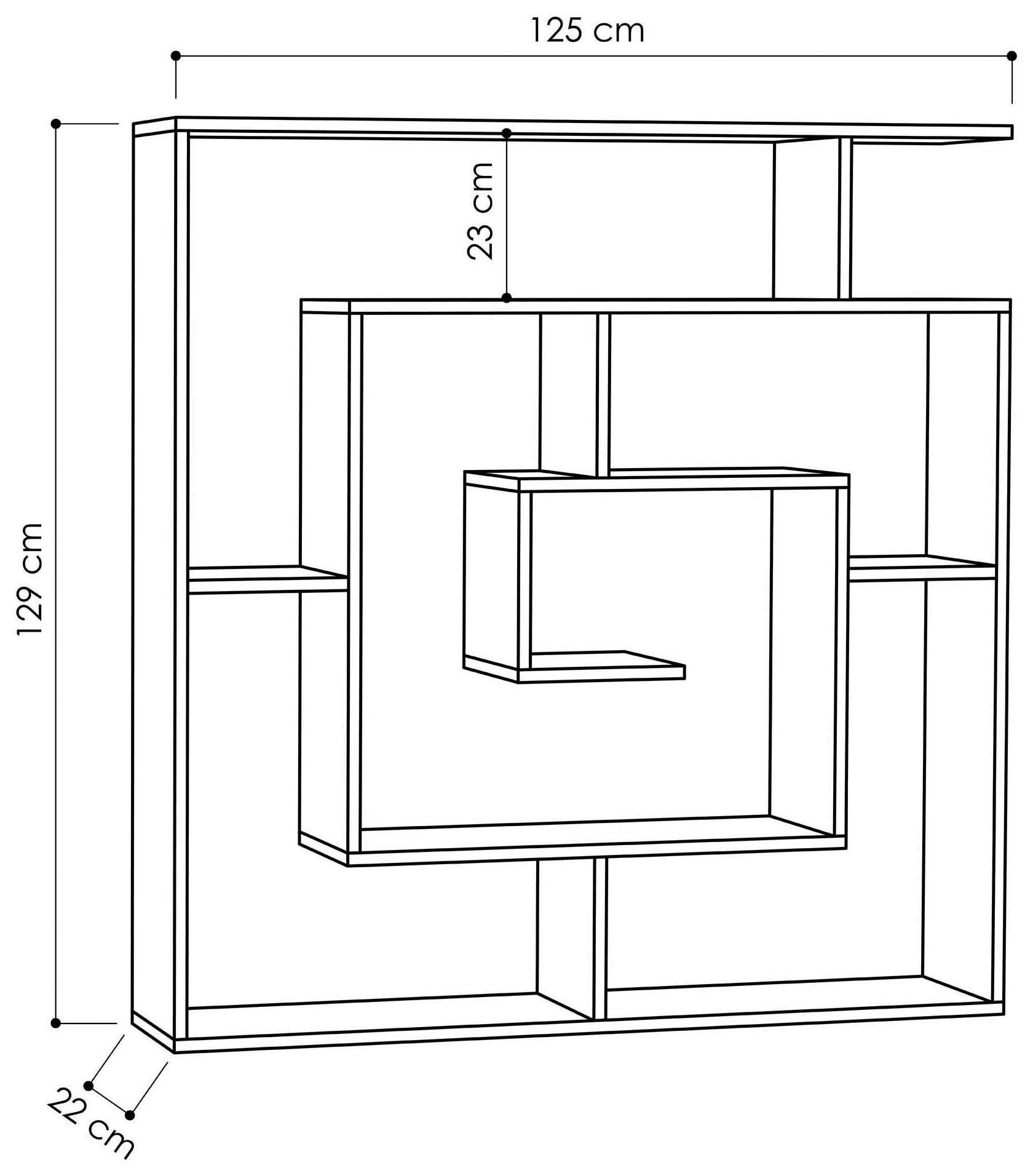 Decortie Bücherregal »Labirent Bücherregal« Packung,  Leichte Montage, Lagerung, Platzsparend