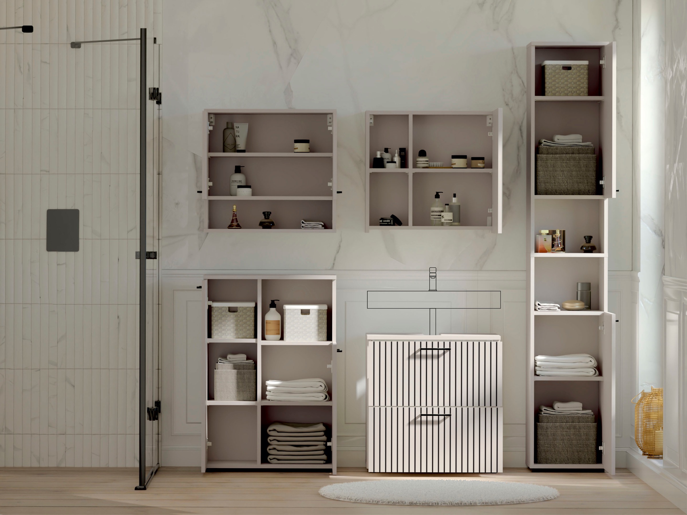 RESPEKTA Badezimmer-Set »Tilda« 5 Stk. tlg.