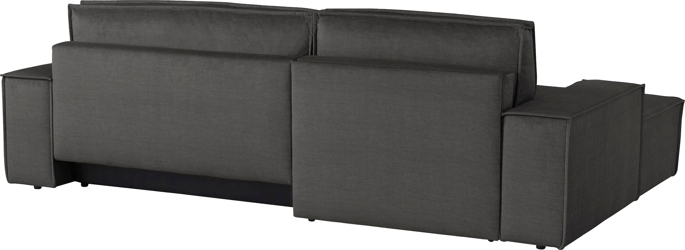 Home affaire Ecksofa SHERWOOD Schlafsofa 267 cm, L-Form, Schlaffunktion mit Bettkasten (210x136 cm), Cord, Vintage, Samtvelours