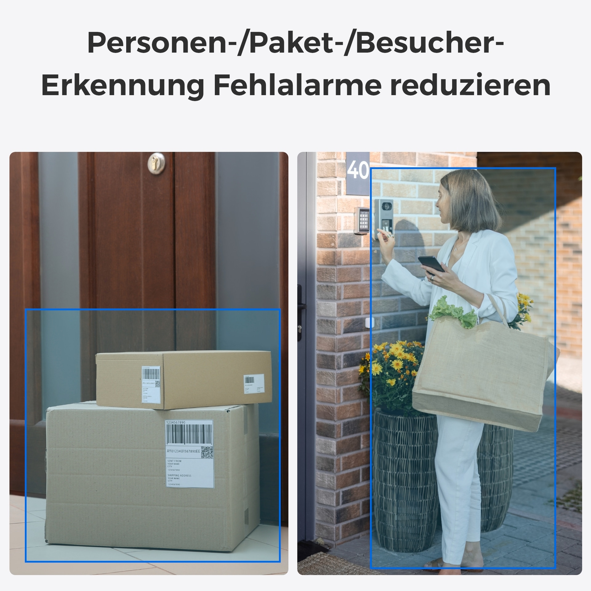 Reolink Smart Home Türklingel »D340W - 5MP Video-Türklingel & Chime«, Außenbereich, 2,4/5 GHz WLAN, Personenerkennung, 2-Wege-Audio, arbeitet mit NVRs