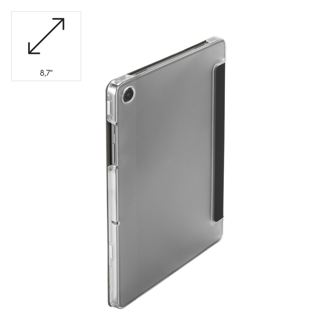 Hama Tablet-Hülle »Tablet-Hülle mit Standfunktion für Galaxy Tab A11 8.7", schwarz« Tablet Magnetischer Deckel, Standfunktion, transparente Rückseite, leicht