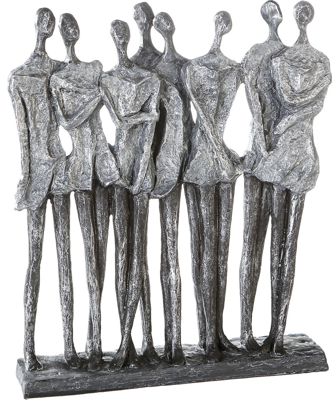 Casablanca by Gilde Dekofigur »Skulptur Mädelsabend, antik silber«,  Dekoobjekt, Höhe 34 cm, antikfinish, mit Spruchanhänger, Wohnzimmer auf  Rechnung bestellen
