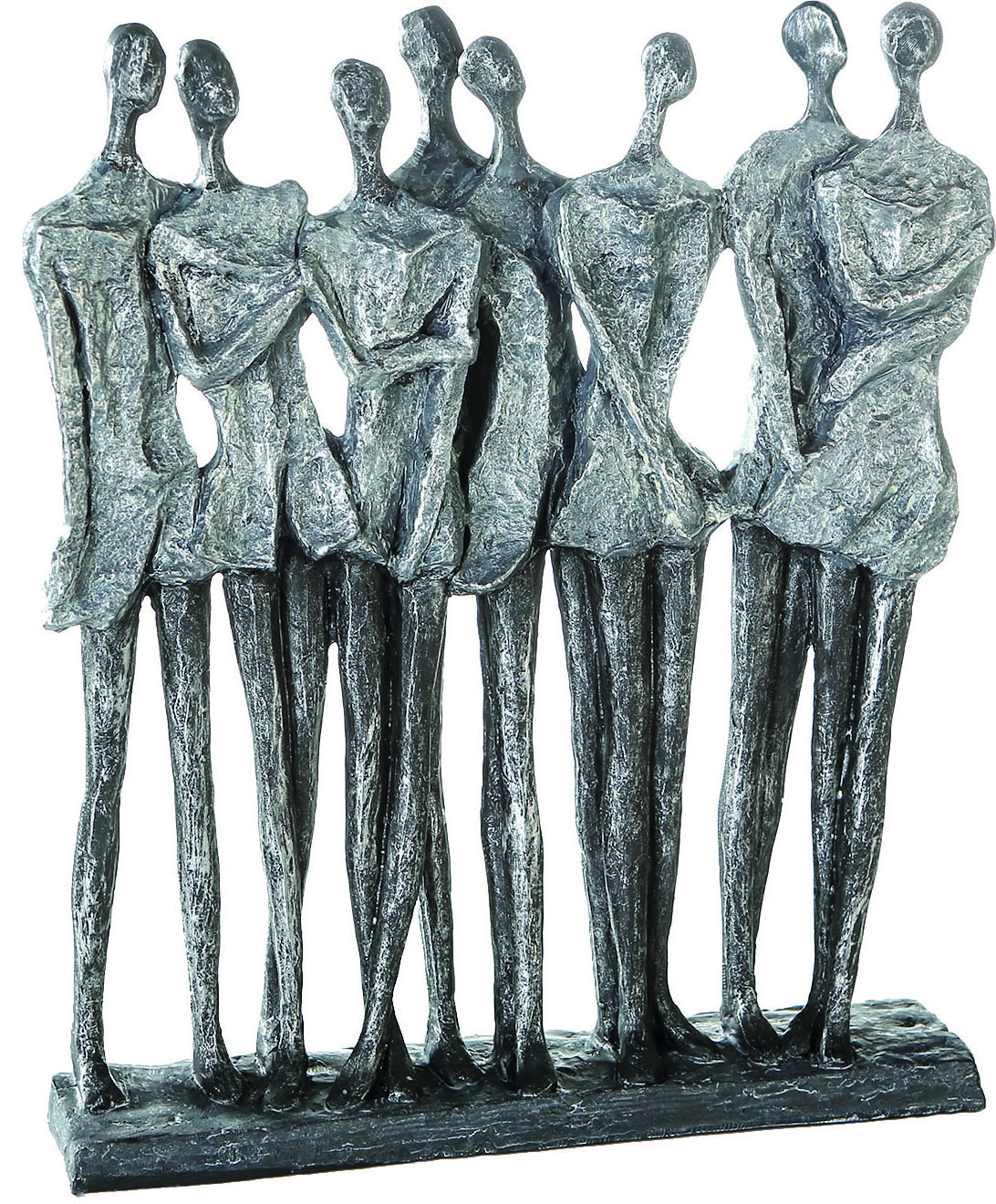 Casablanca by Gilde Dekofigur »Skulptur Stacking, bronzefarben/grau«,  Dekoobjekt, Höhe 31 cm, mit Spruchanhänger, Wohnzimmer auf Rechnung kaufen