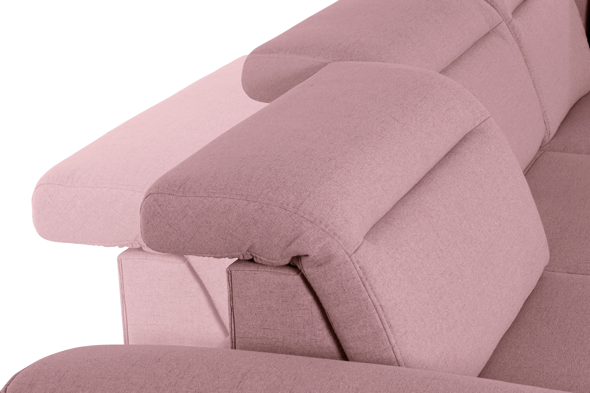 sit&more Ecksofa »Percy L-Form« 12 cm Fußhöhe, Sitztiefenverstellung, wahlweise in 2 Fußfarben