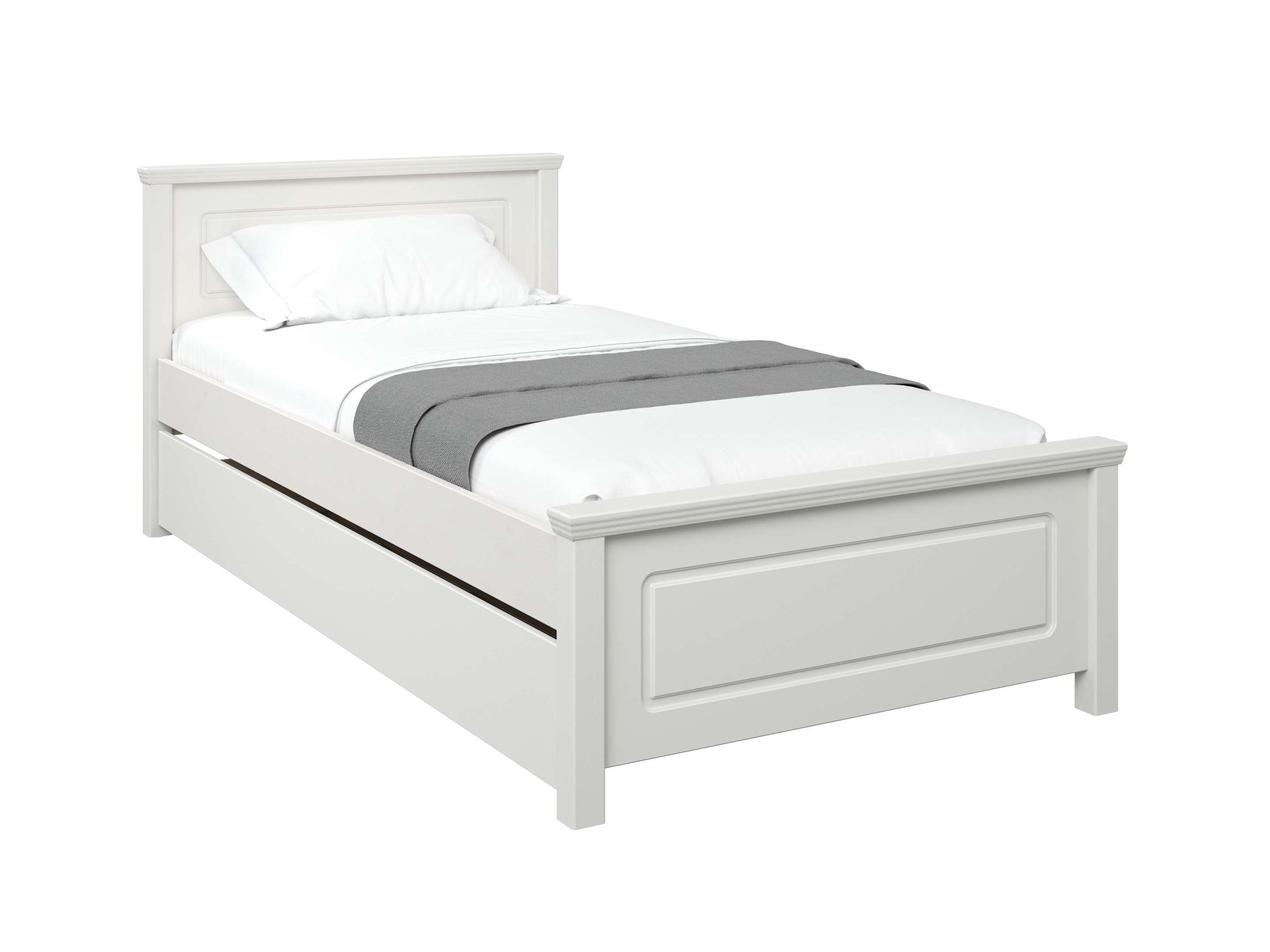 Home affaire Bett »Svea, als Seniorenbett geeignet durch Komforteinstiegshöhe und Breite«, (H/B/L ca. 86/100/200 cm), Belastbarkeit 170KG! Schublade optional, Massivholz, mit Lattenrost