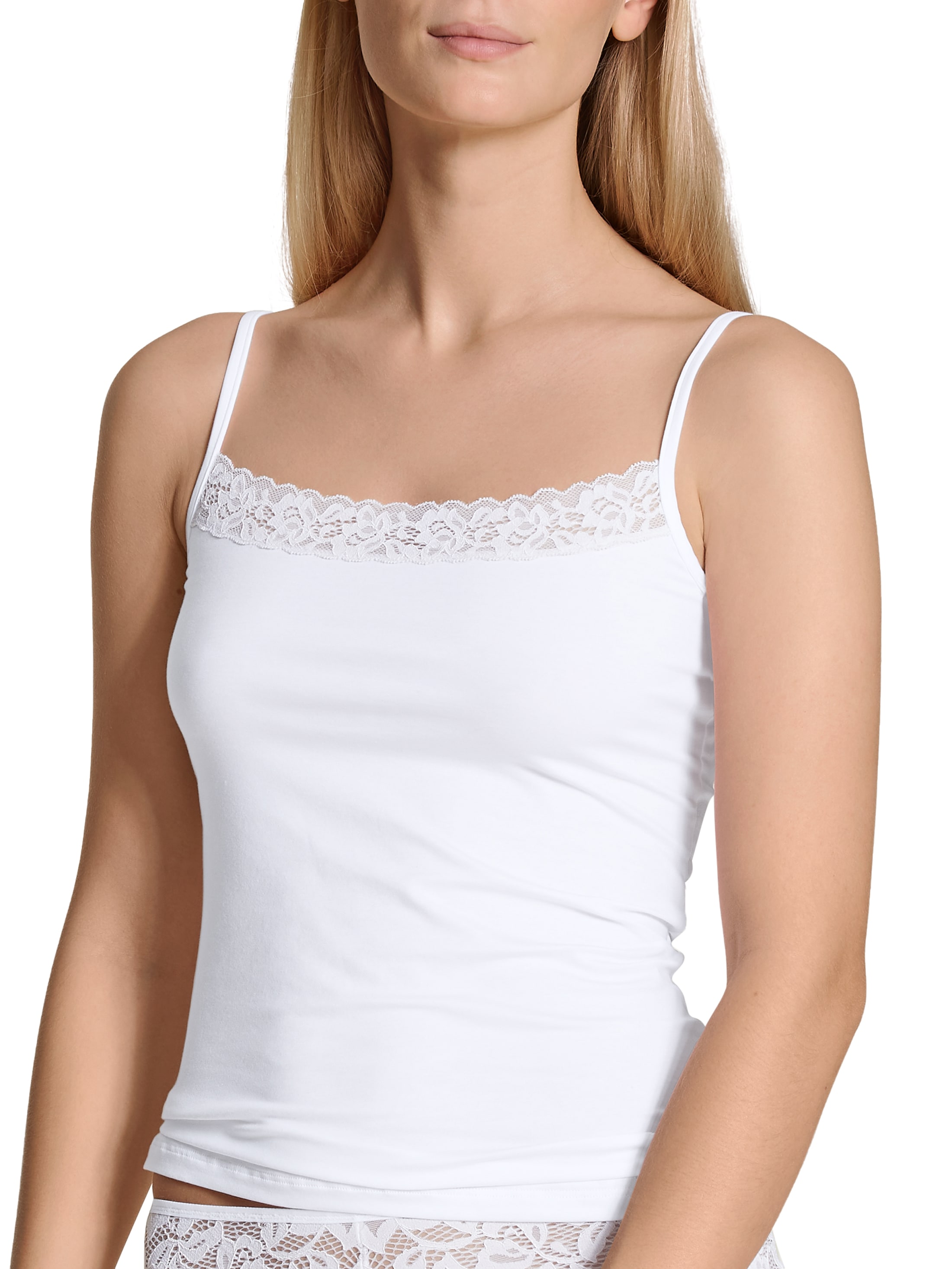 CALIDA Unterhemd »Natural Comfort Lace«, mit verstellbaren Trägern