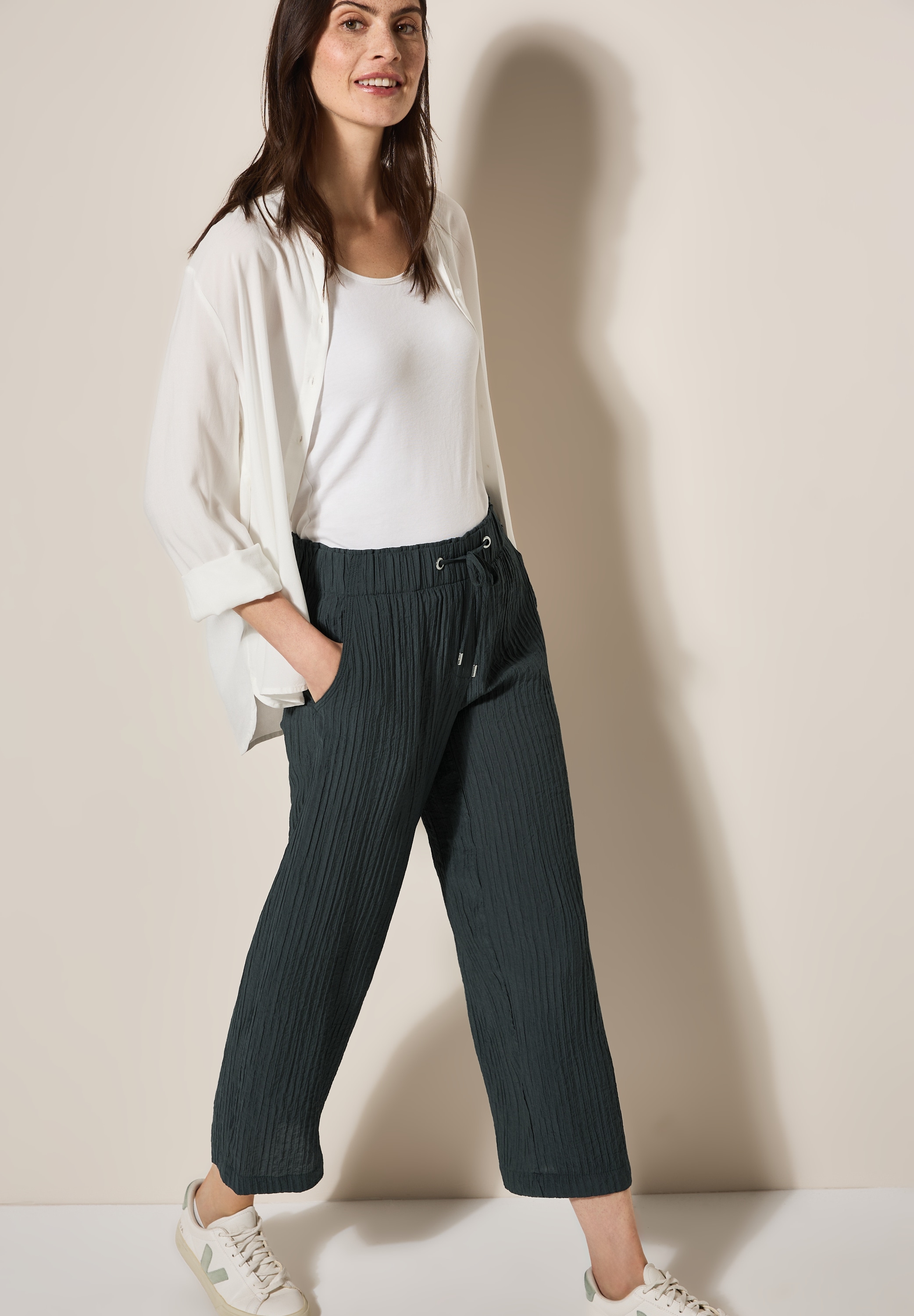 Cecil Stoffhose »Style Neele«, im Loose Fit, Stukturhose