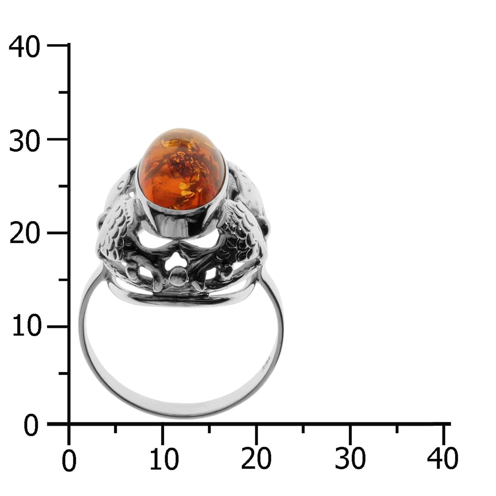 OSTSEE-SCHMUCK Fingerring »- Fischland - Silber 925/000 - Bernstein«